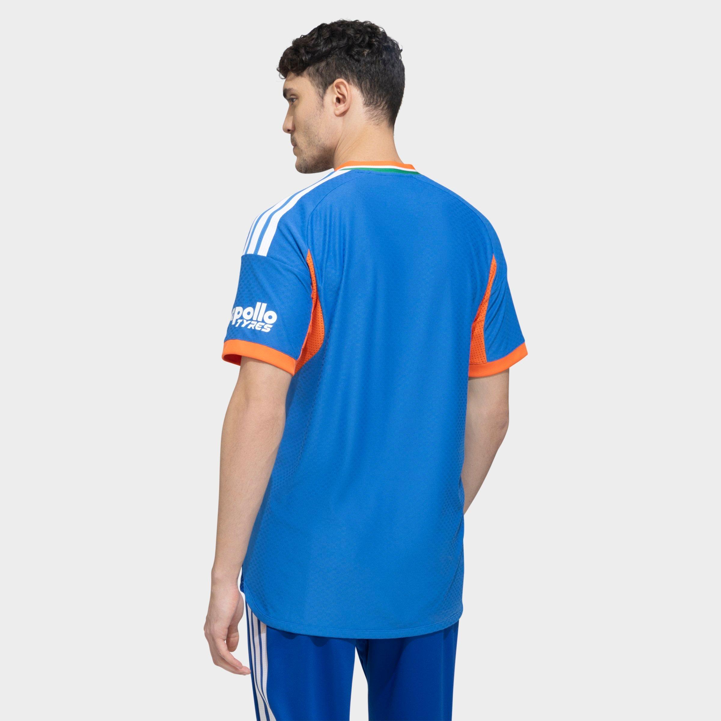 adidas Men's India T20 International 2026 Cricket Jersey in Bright Royal Size: XS