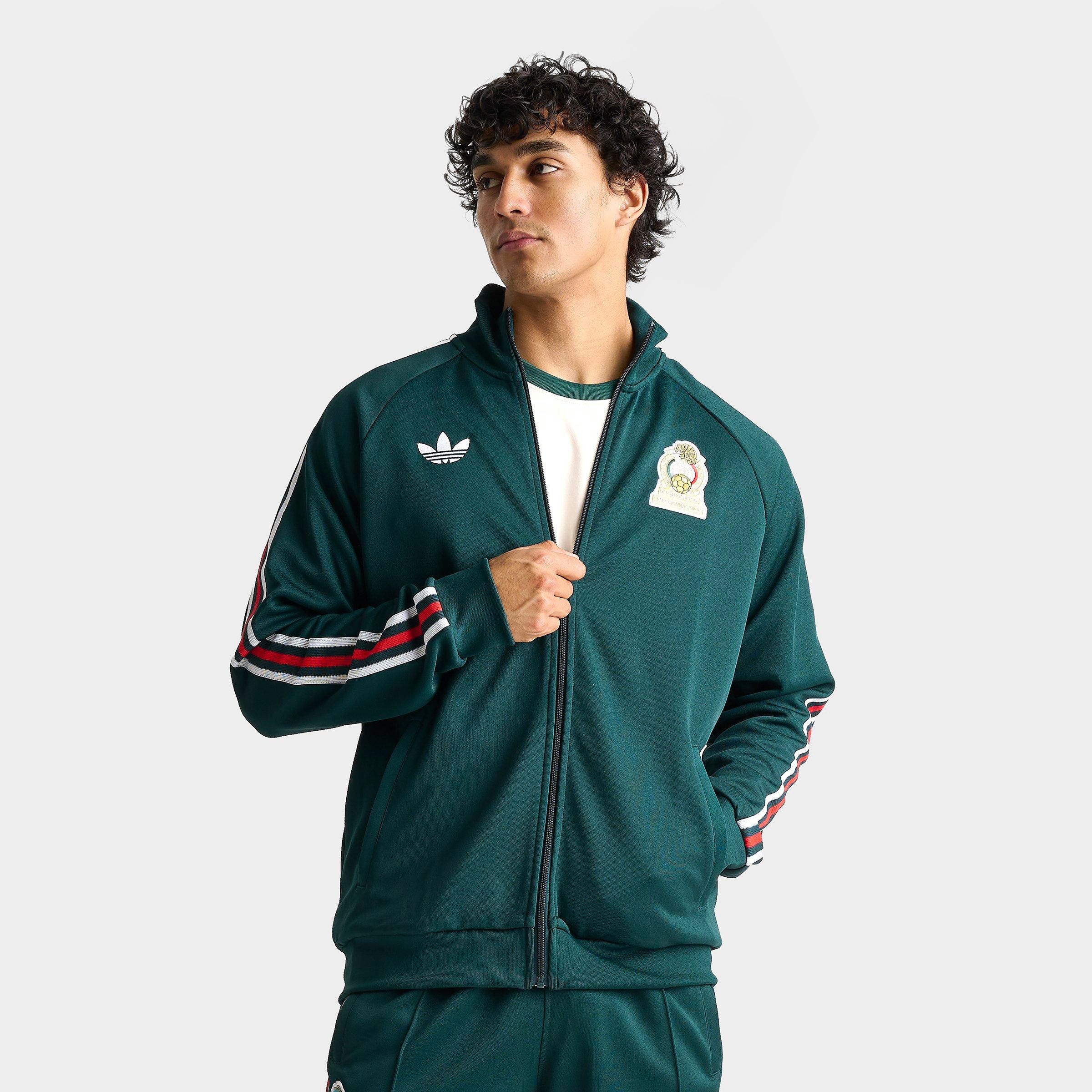 adidas Men's Originals Mexico Soccer Track Top in Aurora Ivy Size: Small