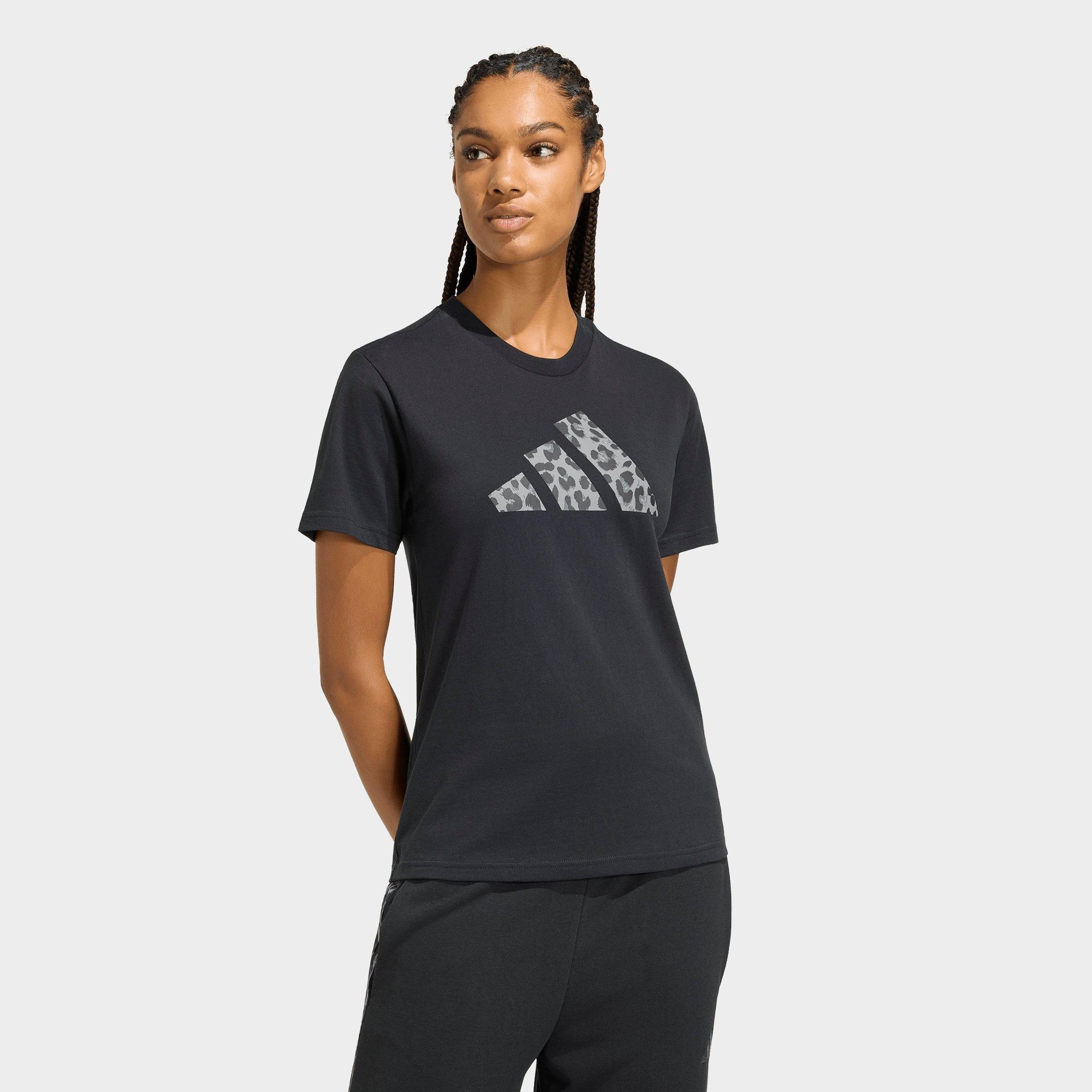adidas Women's Sportswear Animal Graphic T-Shirt in Black Size: Small