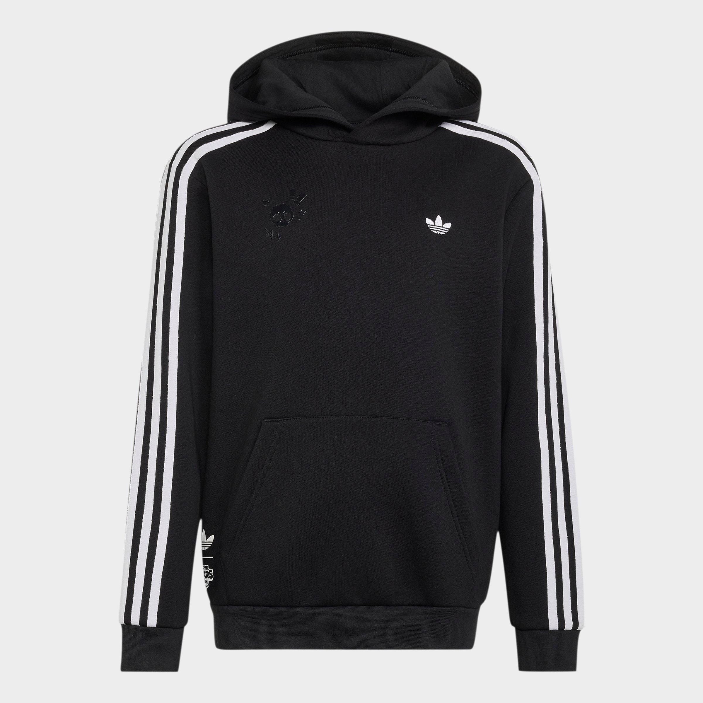 adidas Big Kids Originals x Brawl Stars Loose Fit Hoodie in Black/White Size: Medium