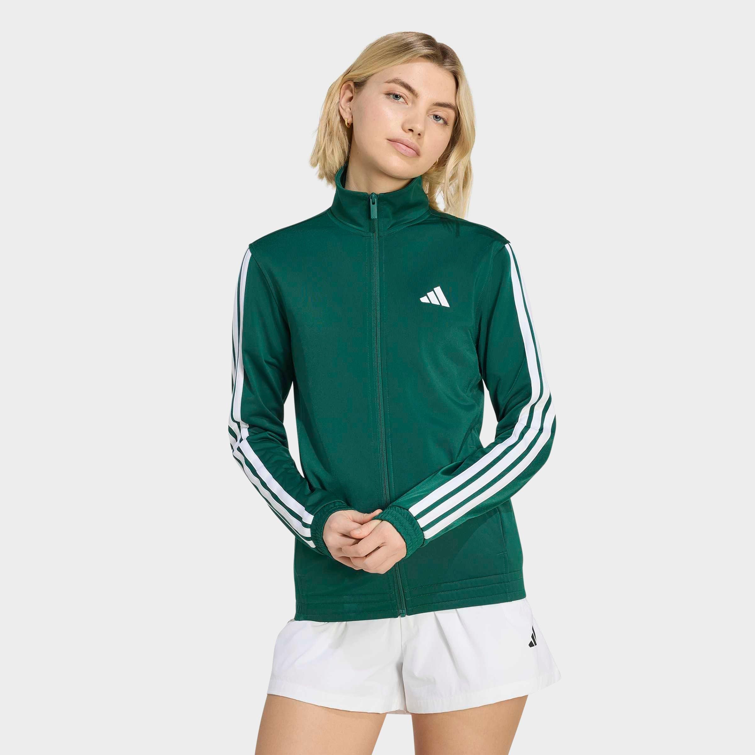 adidas Women's Sportswear DAYREADY Full-Zip Track Top in Collegiate Green Size: XL