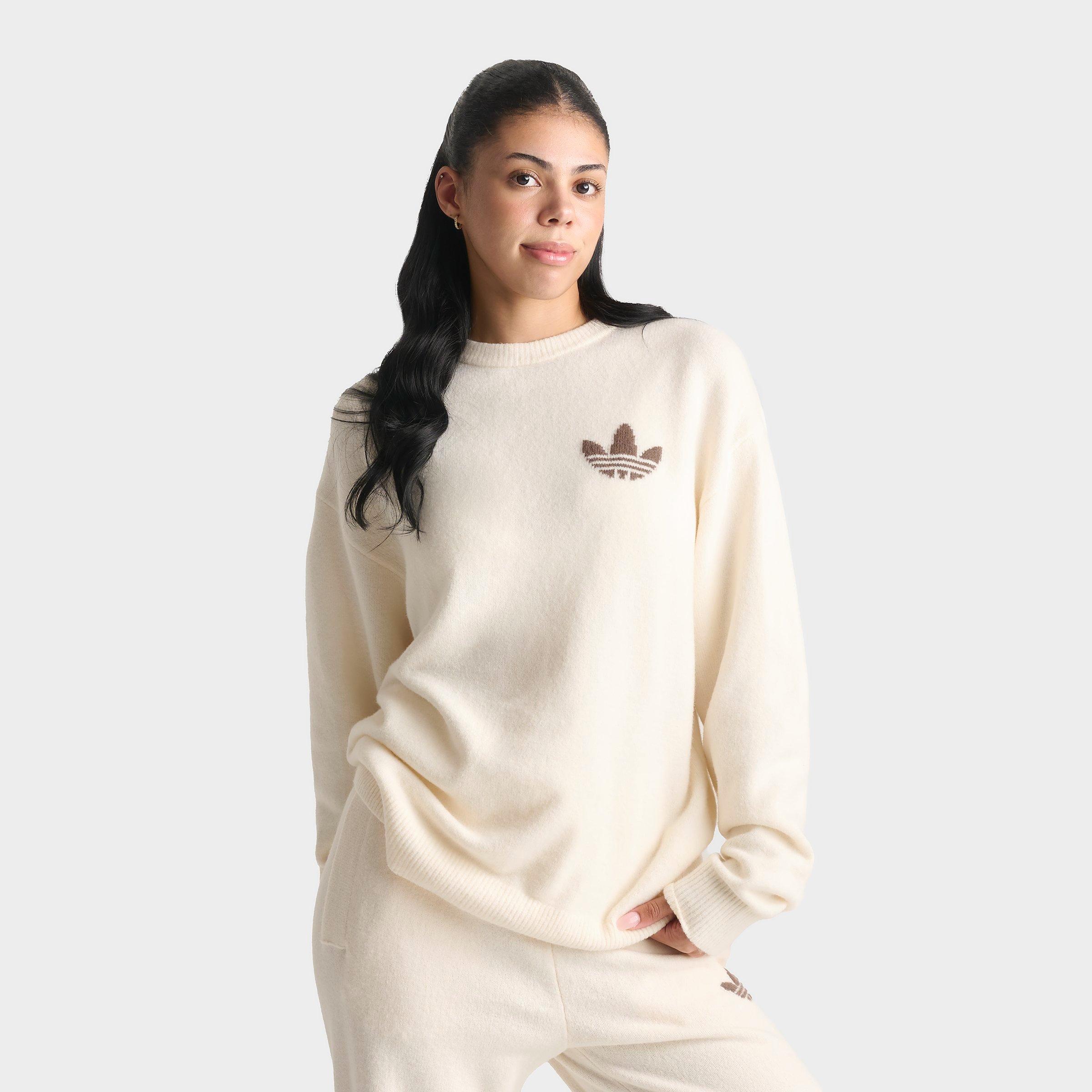 adidas Women's Originals Athletic Dept. Knitted Sweater in Wonder White Size: XL
