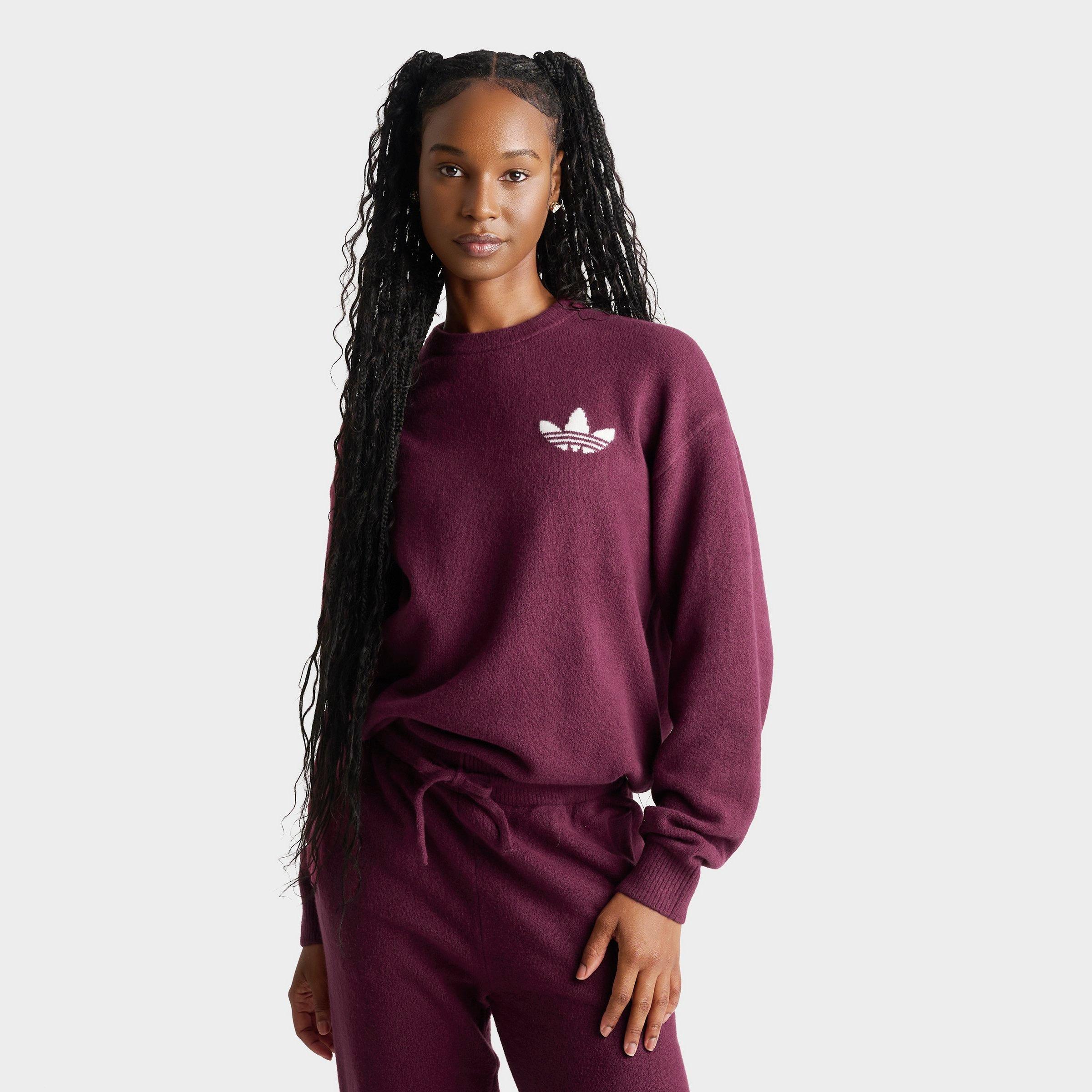 adidas Women's Originals Athletic Dept. Knitted Sweater in Maroon Size: XS