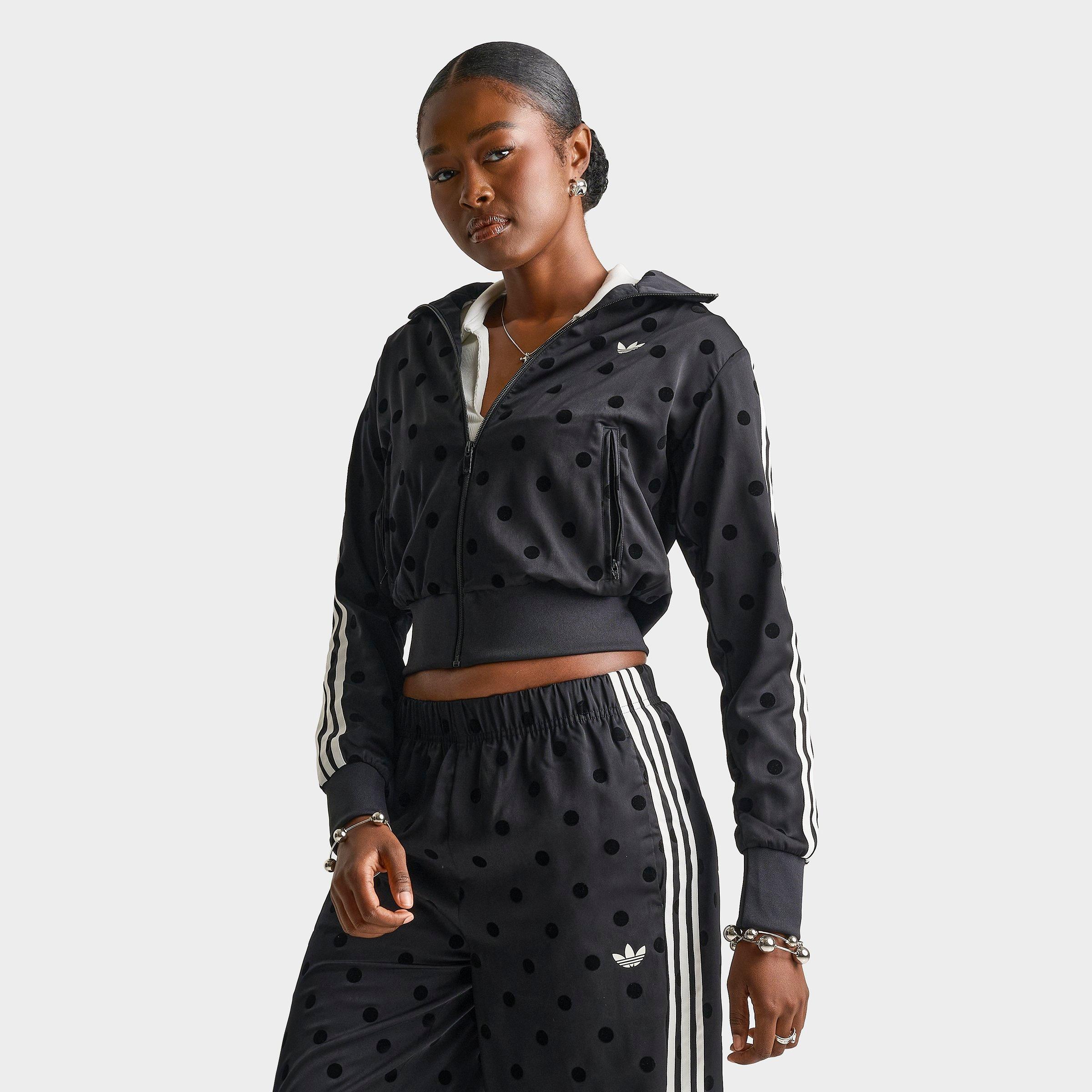 adidas Women's Originals Firebird Polka Dot Satin Track Jacket