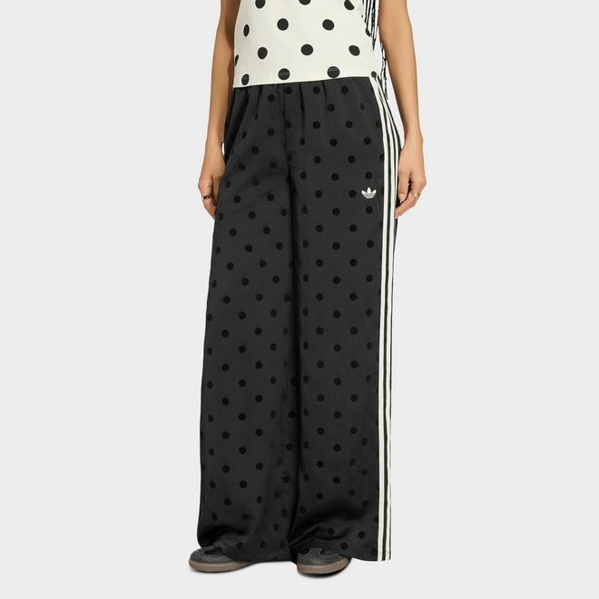 Women's adidas Originals Firebird Polka Dot Satin Wide-Leg Track Pants