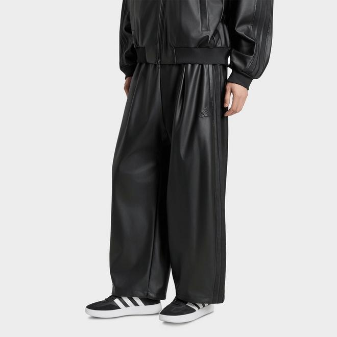Men's adidas Stadium Oversized Faux Leather Open Hem Pants