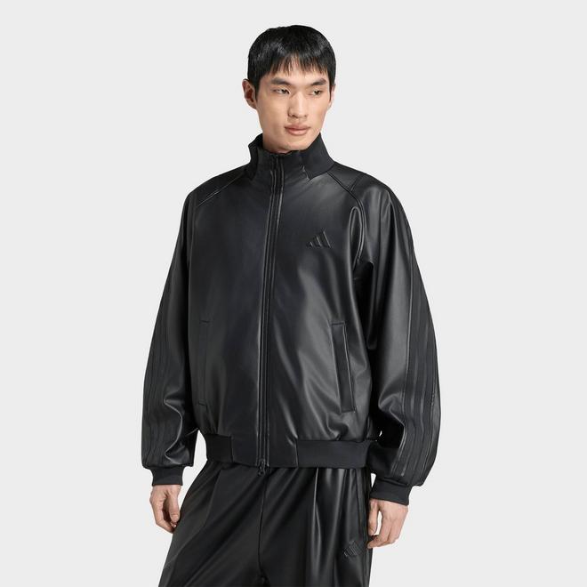 Men's adidas Stadium Loose Faux Leather Track Jacket