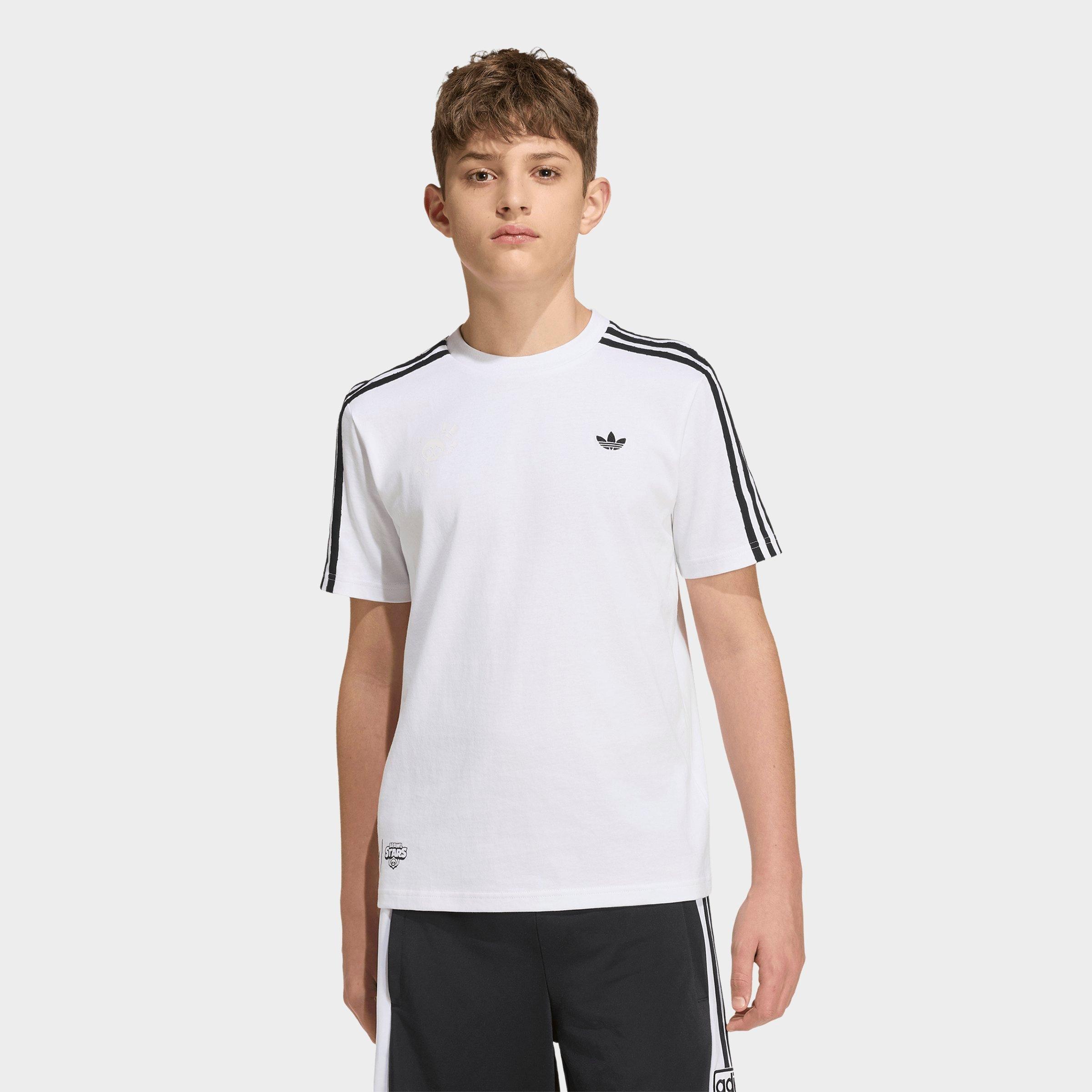 adidas Big Kids Originals x Brawl Stars Loose Fit T-Shirt in White/Black Size: XL