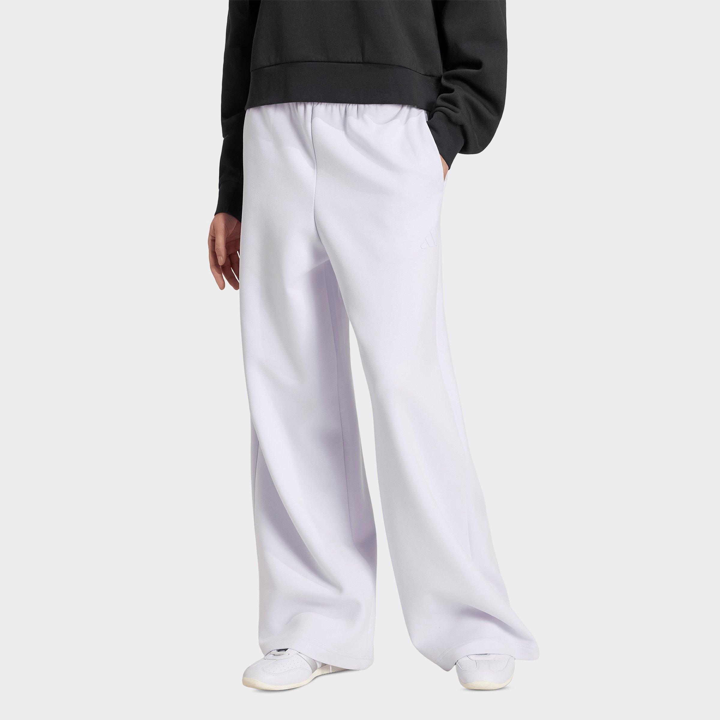 adidas Women's Sportswear Soft Lux Straight Leg Pants in Frozen Purple Size: Small