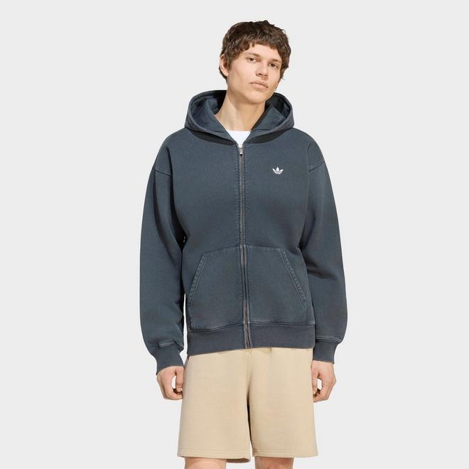 Men's adidas Originals Trefoil Essentials Washed Loose Full-Zip Hoodie
