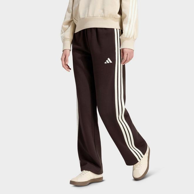 Women's adidas Essentials 3-Stripes Fleece Open Hem Pants