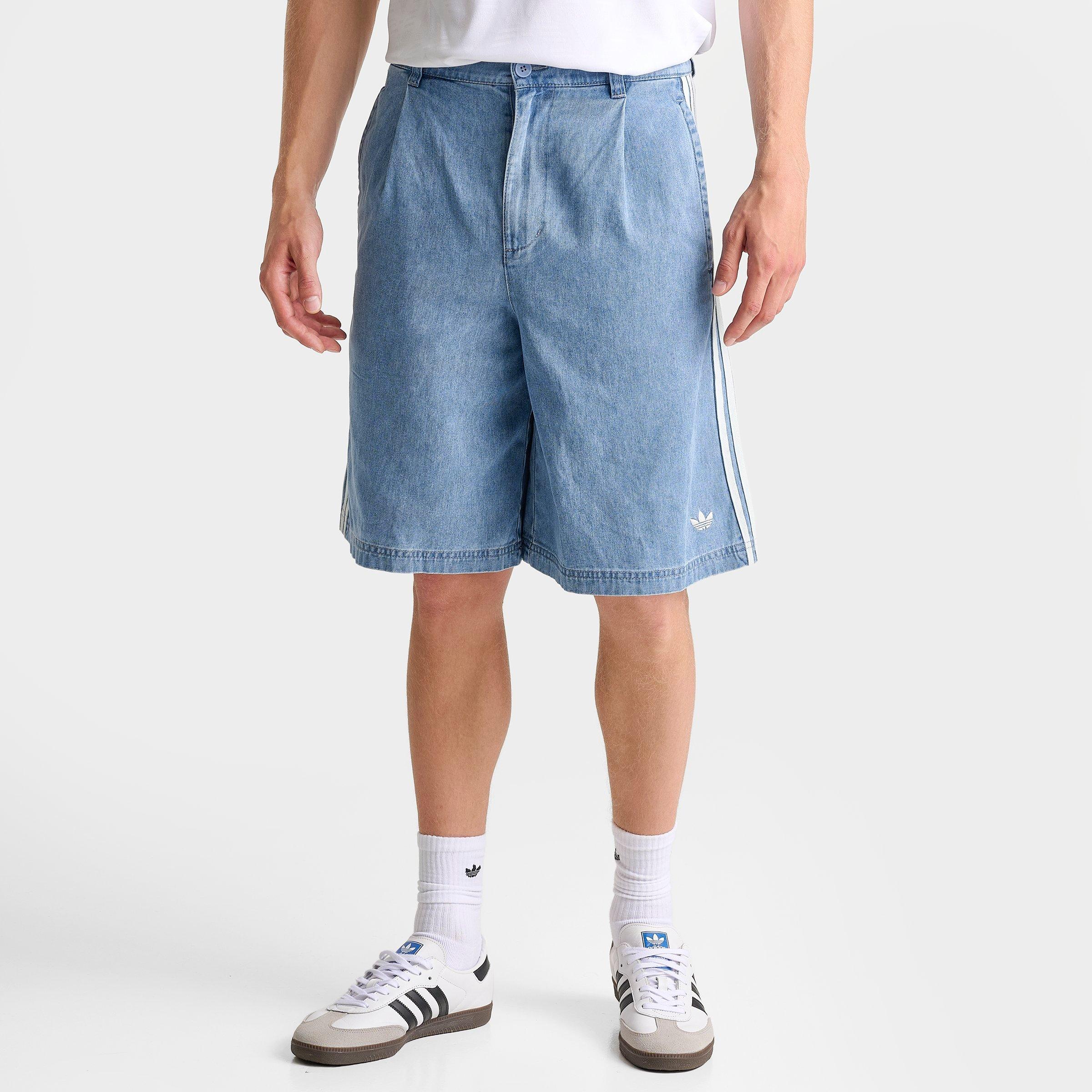 adidas Men's Originals Denim Chino Shorts in Light Denim Wash Size: 34