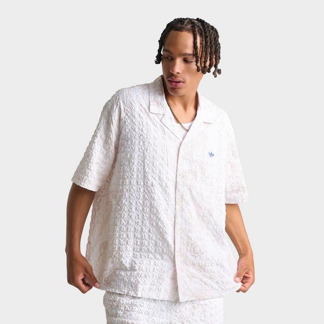 Men's adidas Originals Summer Glow Printed Seersucker Resort Shirt