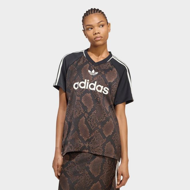 Women's adidas Originals Snake Print Satin Jersey