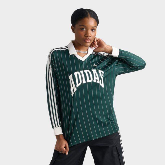 Women's adidas Originals Pinstripe Long-Sleeve Football T-Shirt