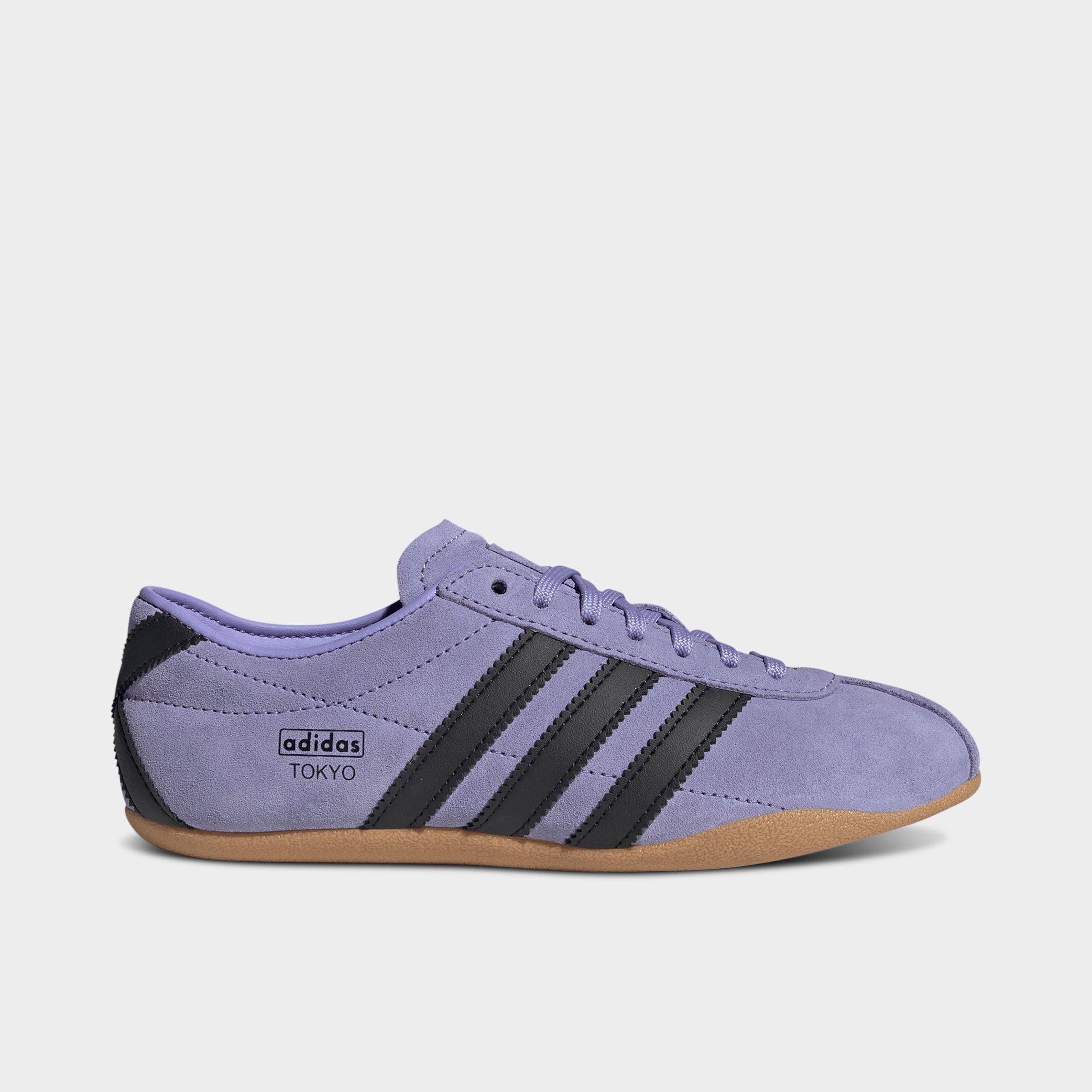 adidas Big Kids Originals Tokyo Casual Shoes in Light Purple/Core Black/Gum Size: 7.0