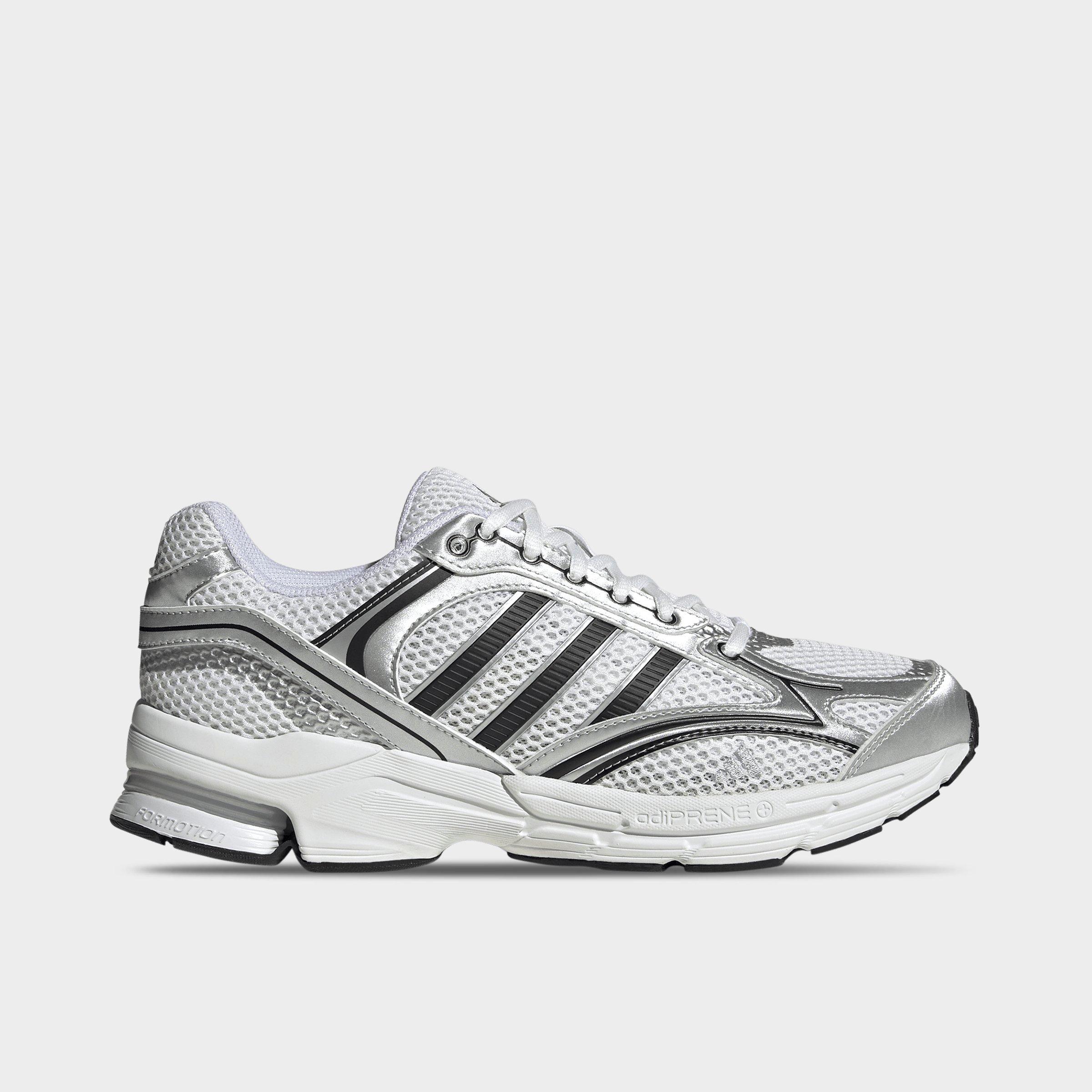 adidas Men's Spiritain 2000 Casual Shoes in Cloud White/Silver Metallic/Core Black Size: 8.0