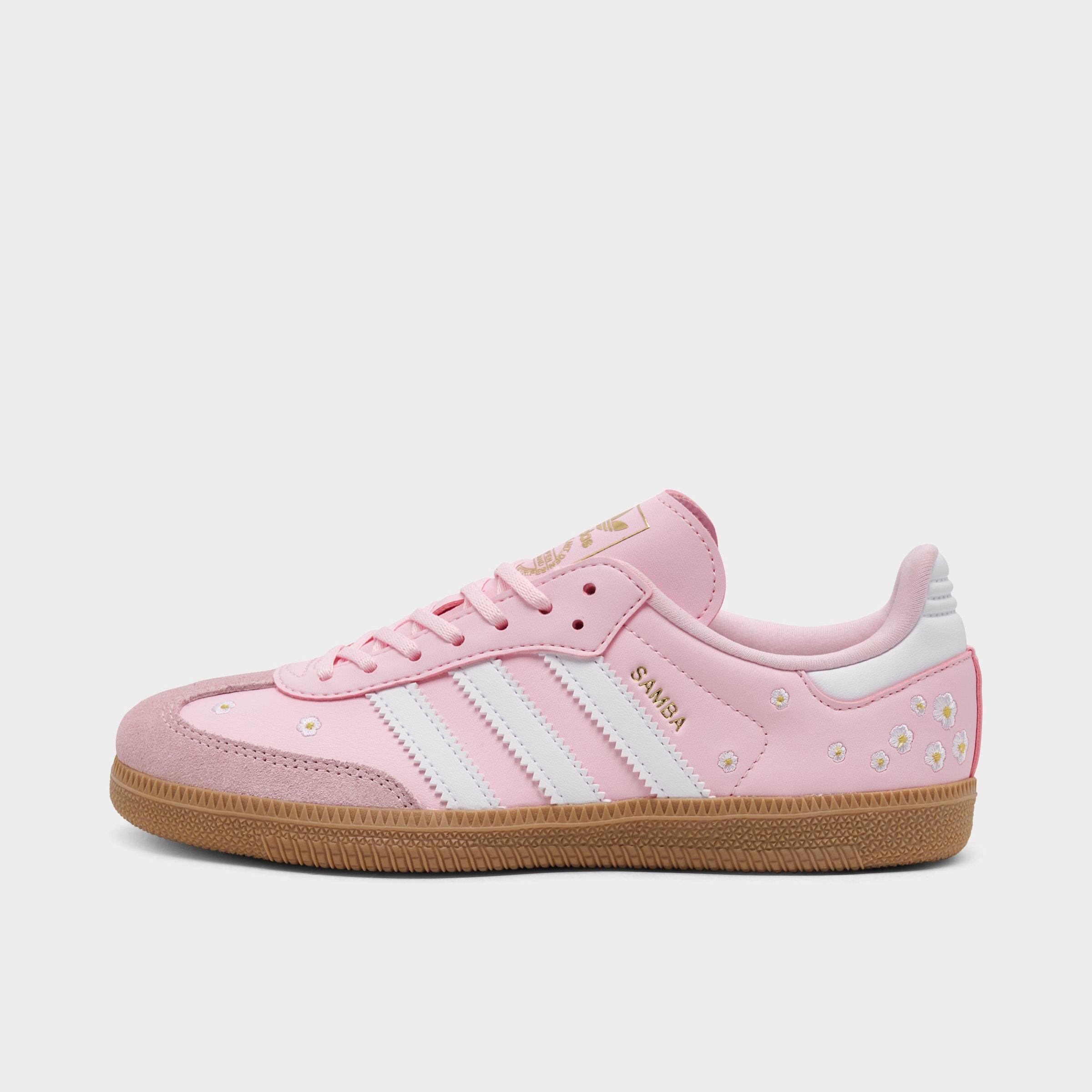 adidas Girls' Little Kids Originals Samba OG Casual Shoes in Pink Size: 2.0