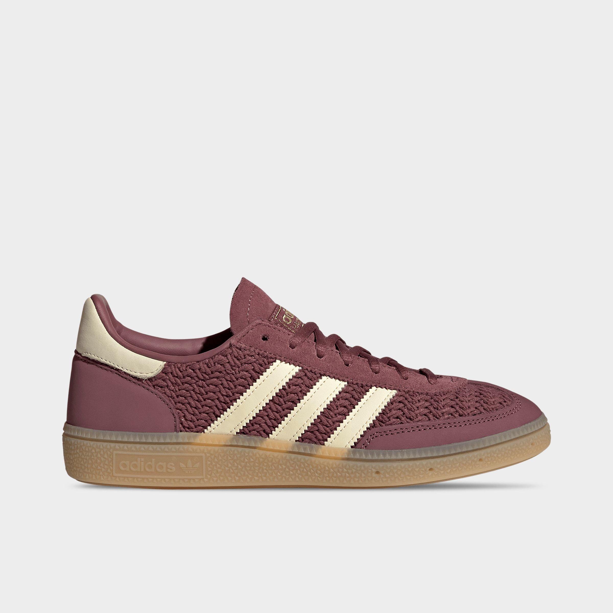 adidas Women's Originals Handball Spezial Casual Shoes in Burgundy/Warm Vanilla/Gum Size: 10.5