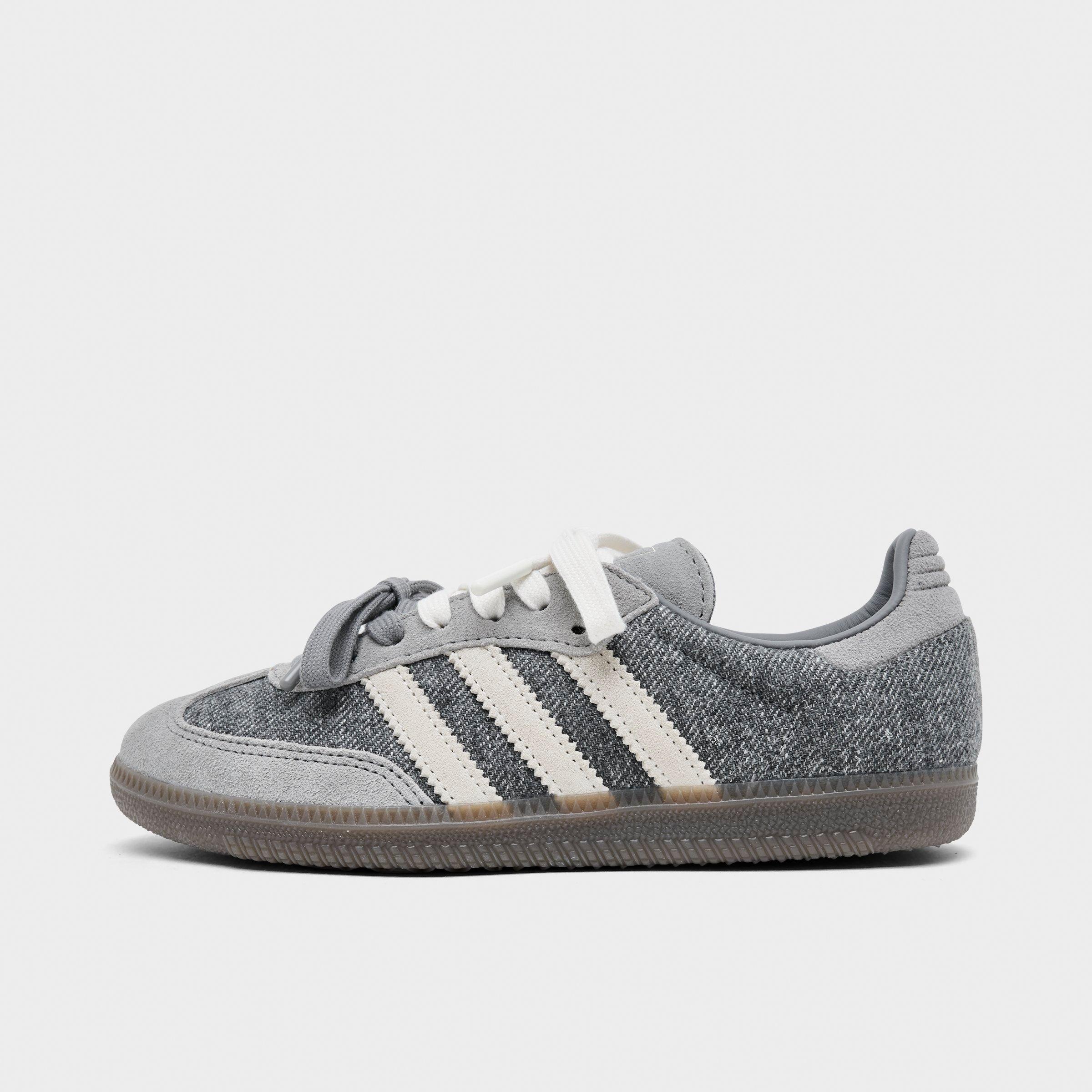 adidas Women's Originals Samba OG Casual Shoes in Grey/Off White/Gum Size: 5.5