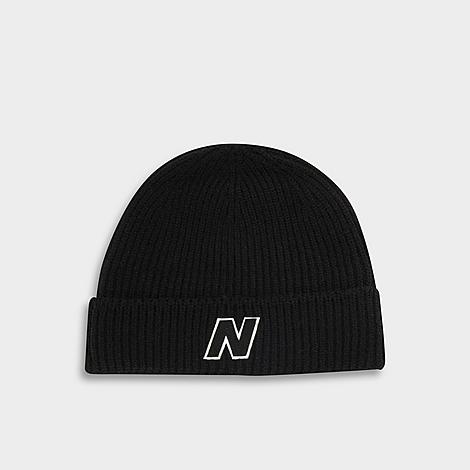 Finishline New Balance Winter Watchman Block N Beanie Hat In Black