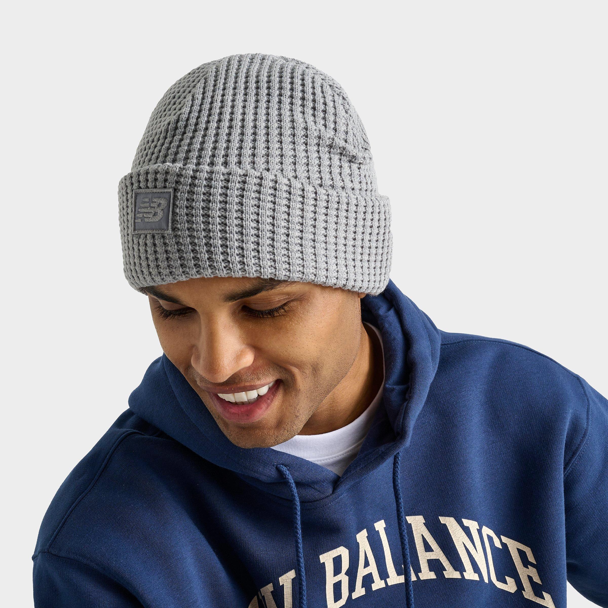 New Balance Waffle Beanie Hat in Slate