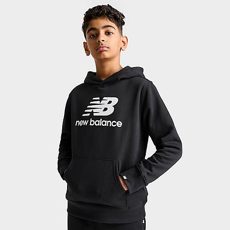 Finishline New Balance Kids' Essential Logo Pullover Hoodie In Black 
