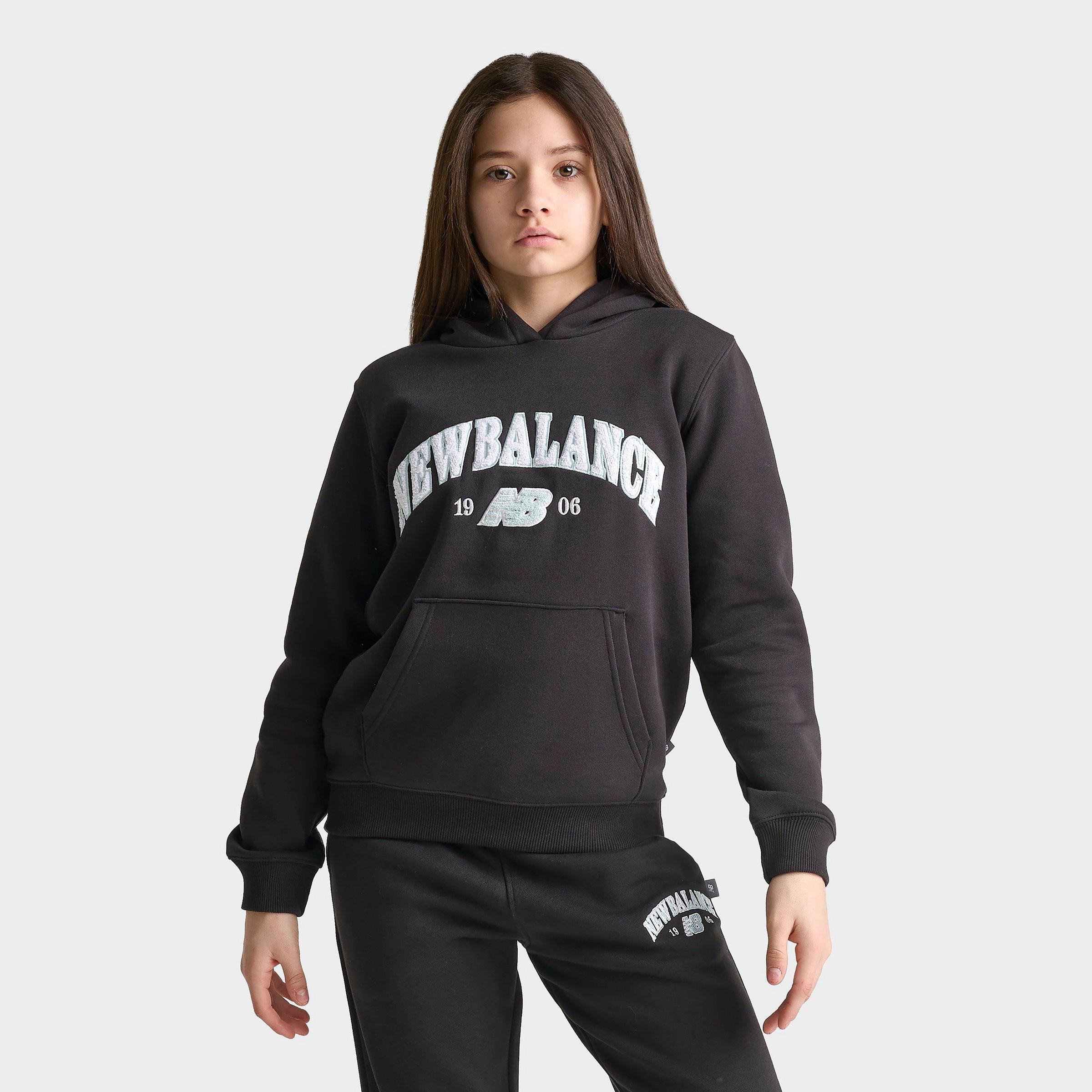 New Balance Girls' Big Kids Chenille Arch Pullover Hoodie