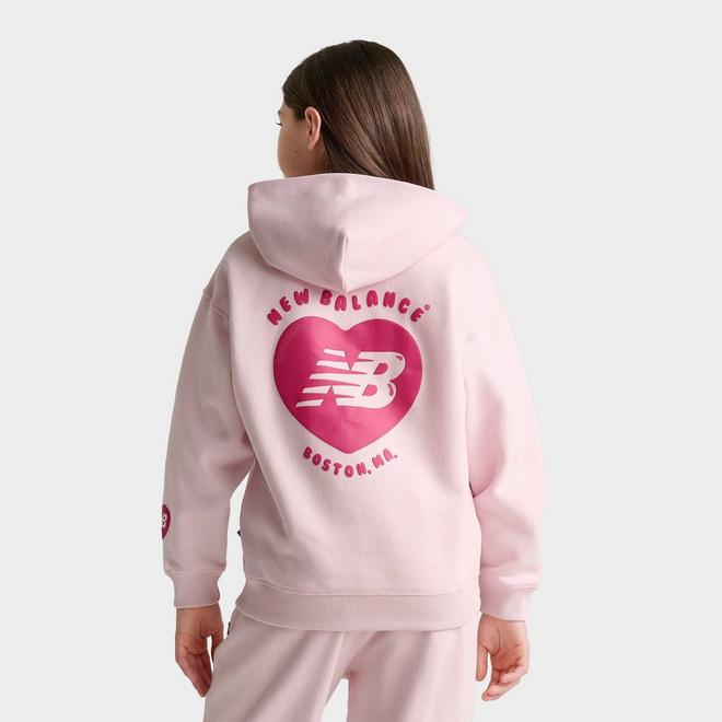 Girls' Big Kids' New Balance Heart Bubble Pullover Hoodie