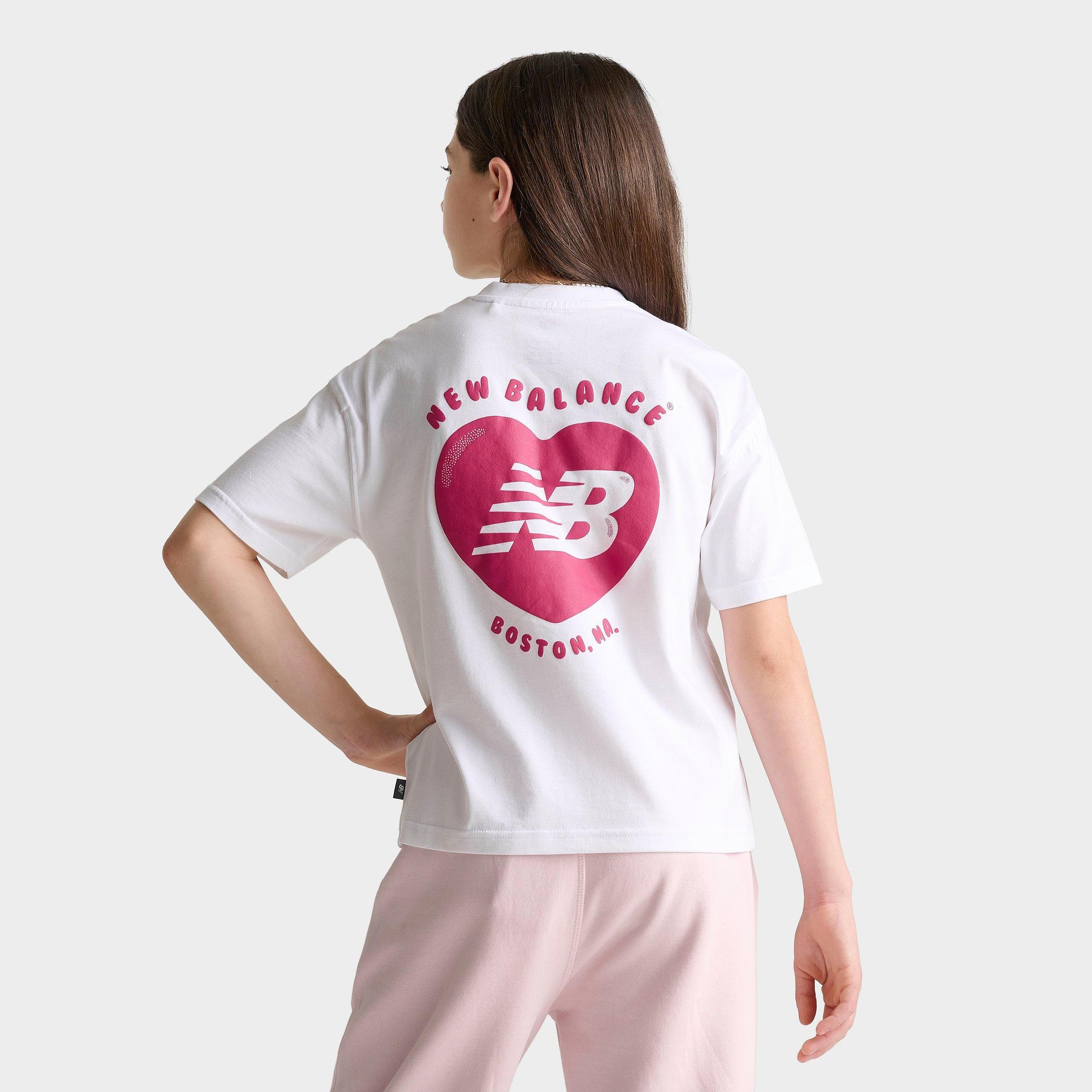 New Balance Girls' Big Kids Heart Bubble T-Shirt