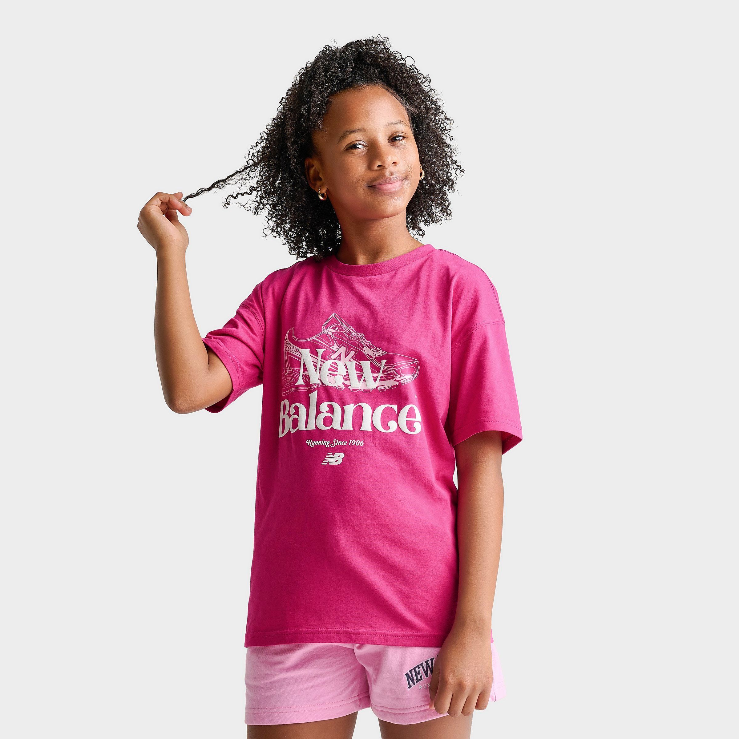 New Balance Girls' Big Kids 740 Oversized T-Shirt