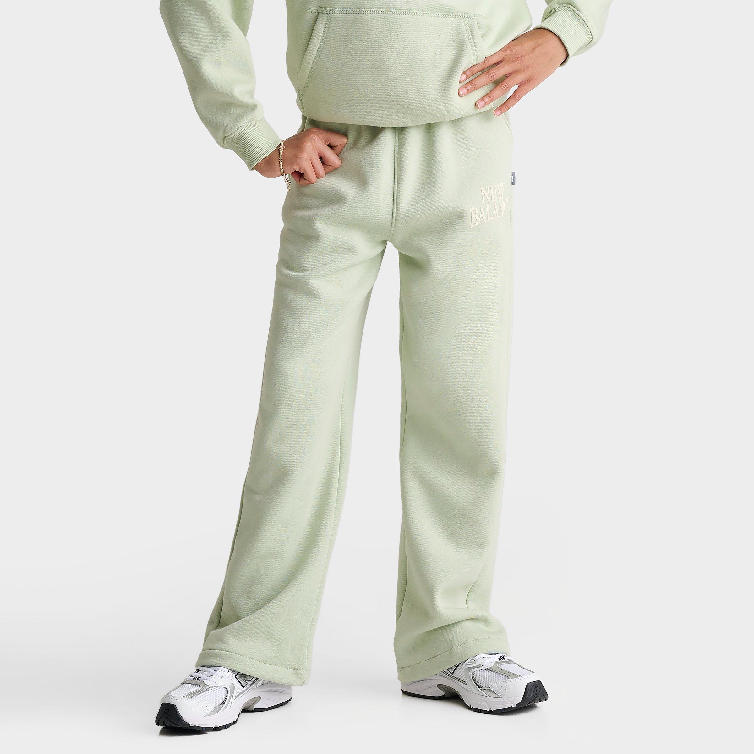 New Balance Girls' Big Kids Arch Logo Oversized Fleece Sweatpants