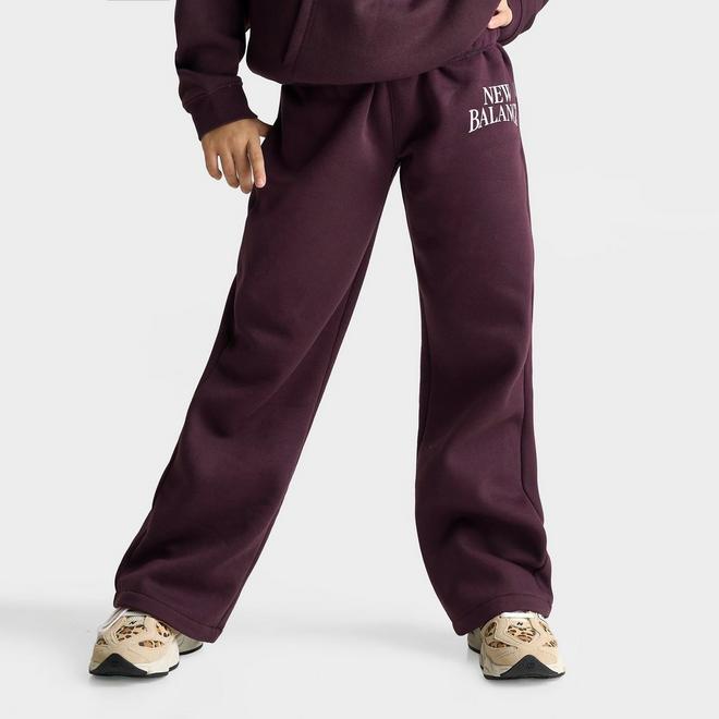 Girls' Big Kids' New Balance Arch Logo Oversized Fleece Sweatpants