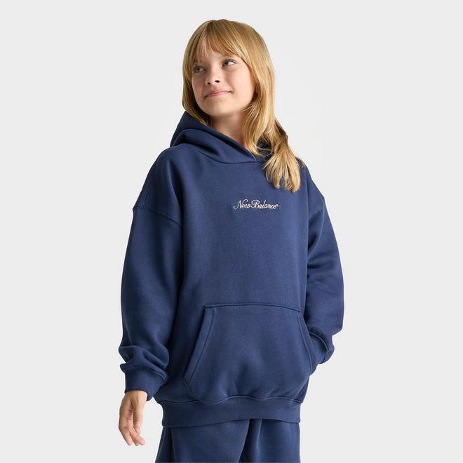 Girls' Big Kids' New Balance Crest Oversized Fleece Pullover Hoodie