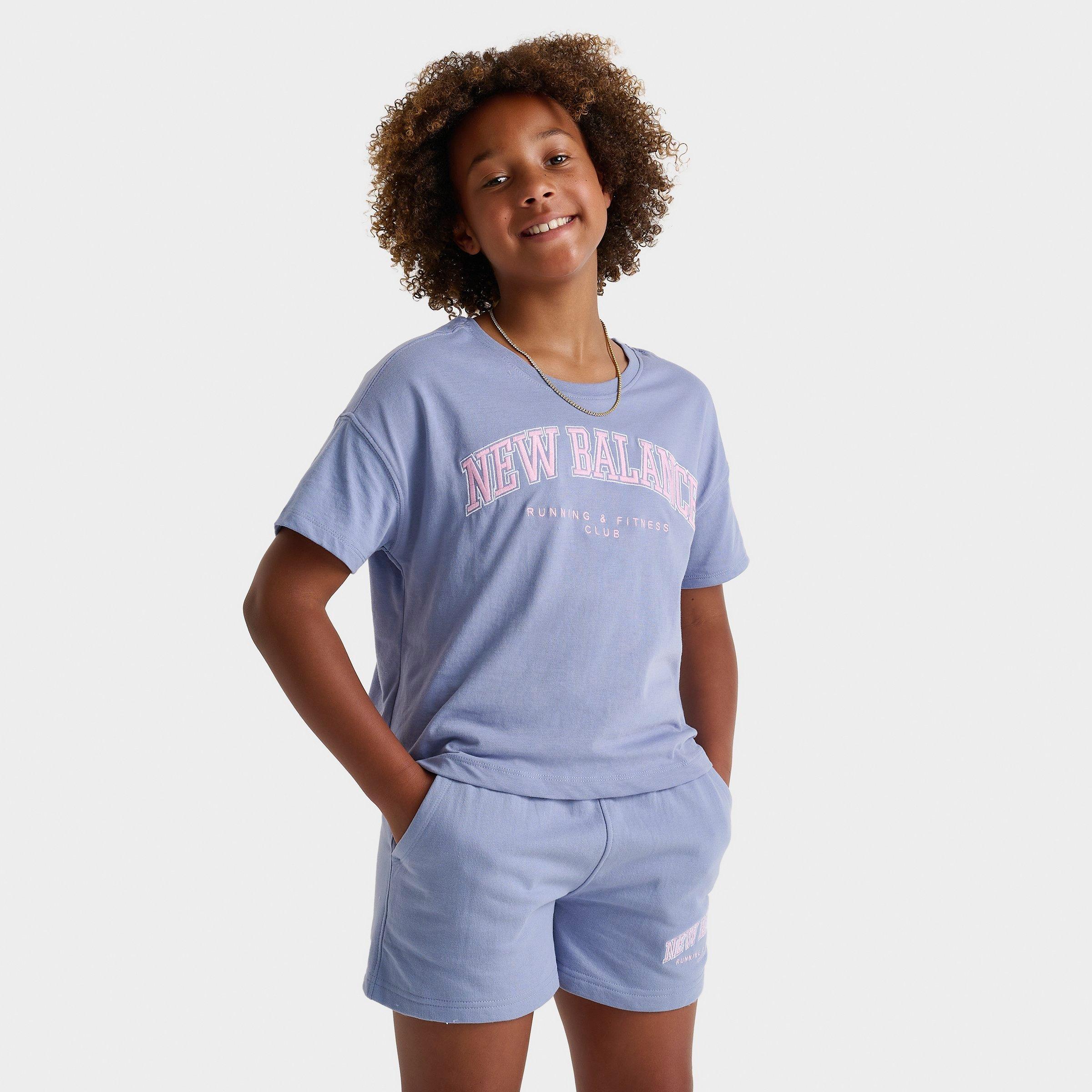 New Balance Girls' Club Cropped T-Shirt Size Large