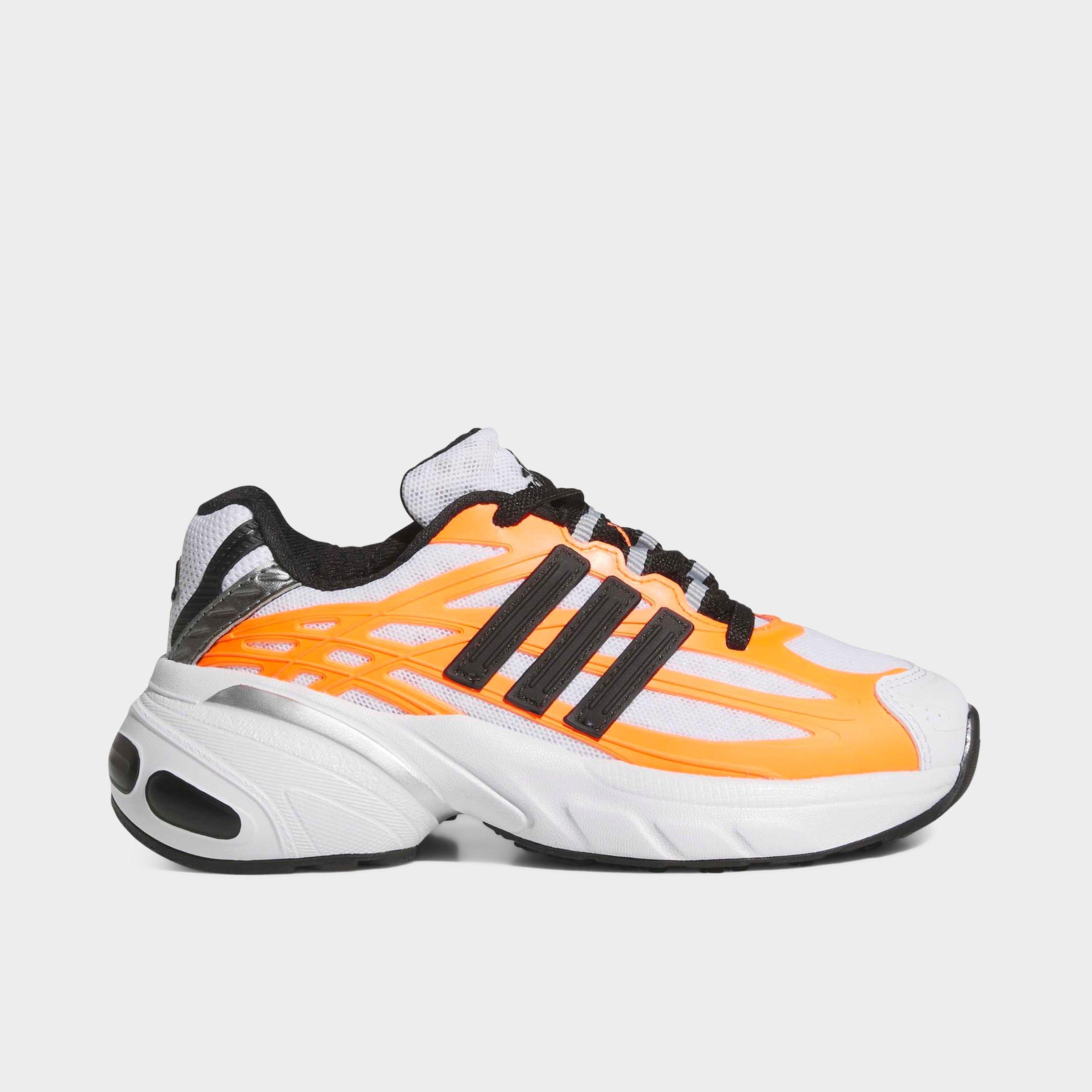 adidas Little Kids Adistar XLG 2.0 Stretch Lace Casual Shoes in White/Black/Solar Orange Size: 12.0