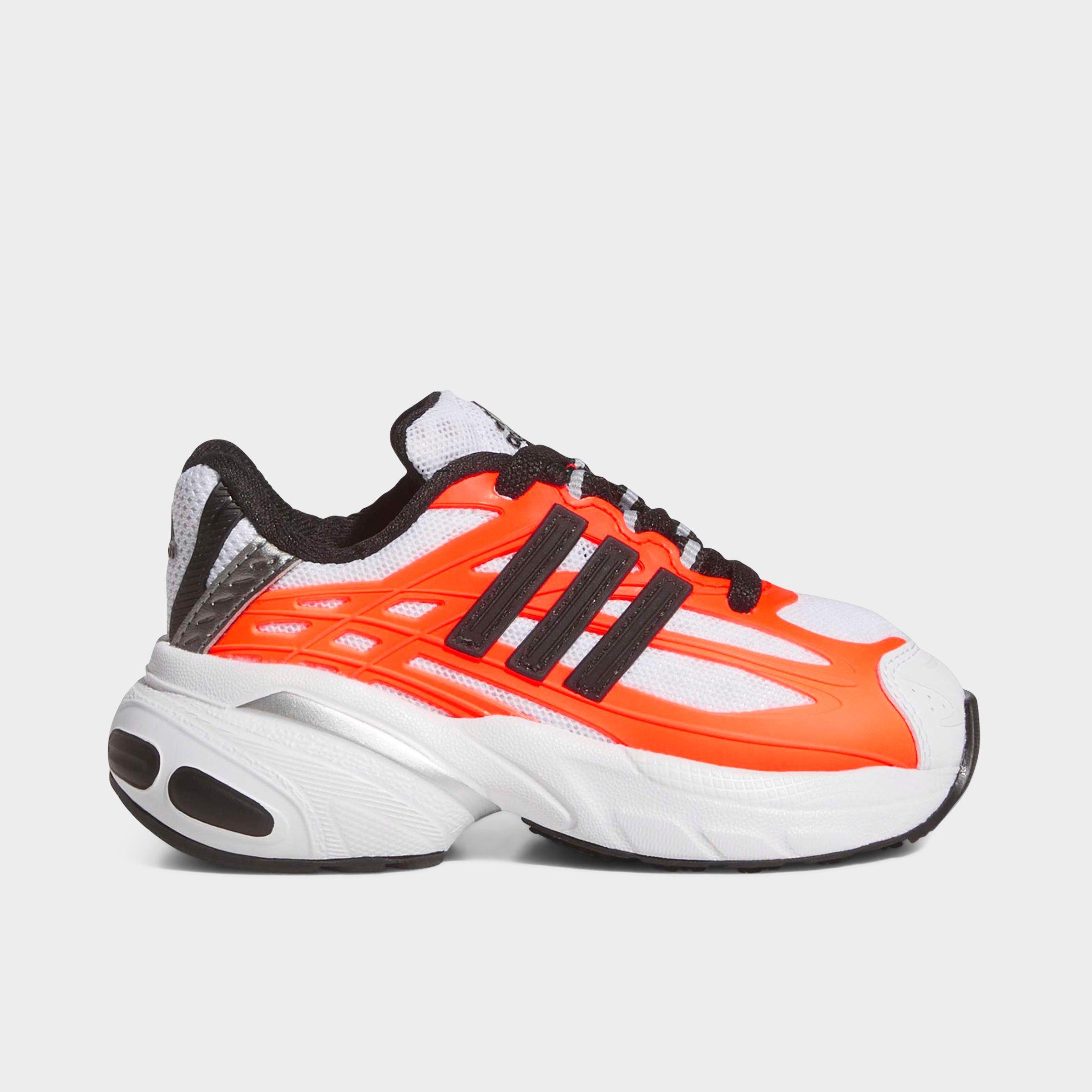 adidas Kids Toddler Adistar XLG 2.0 Stretch Lace Casual Shoes in White/Black/Solar Orange Size: 8.0