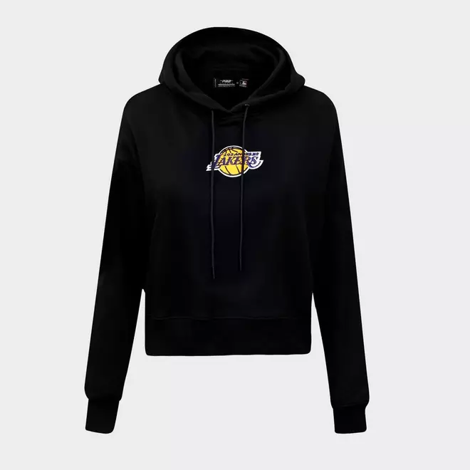 Women's Pro Standard Los Angeles Lakers NBA Classic Fleece Cropped Pullover Hoodie