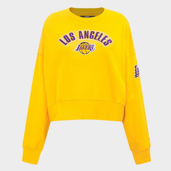 Women's Pro Standard Los Angeles Lakers NBA Classic Fleece Crewneck Sweatshirt