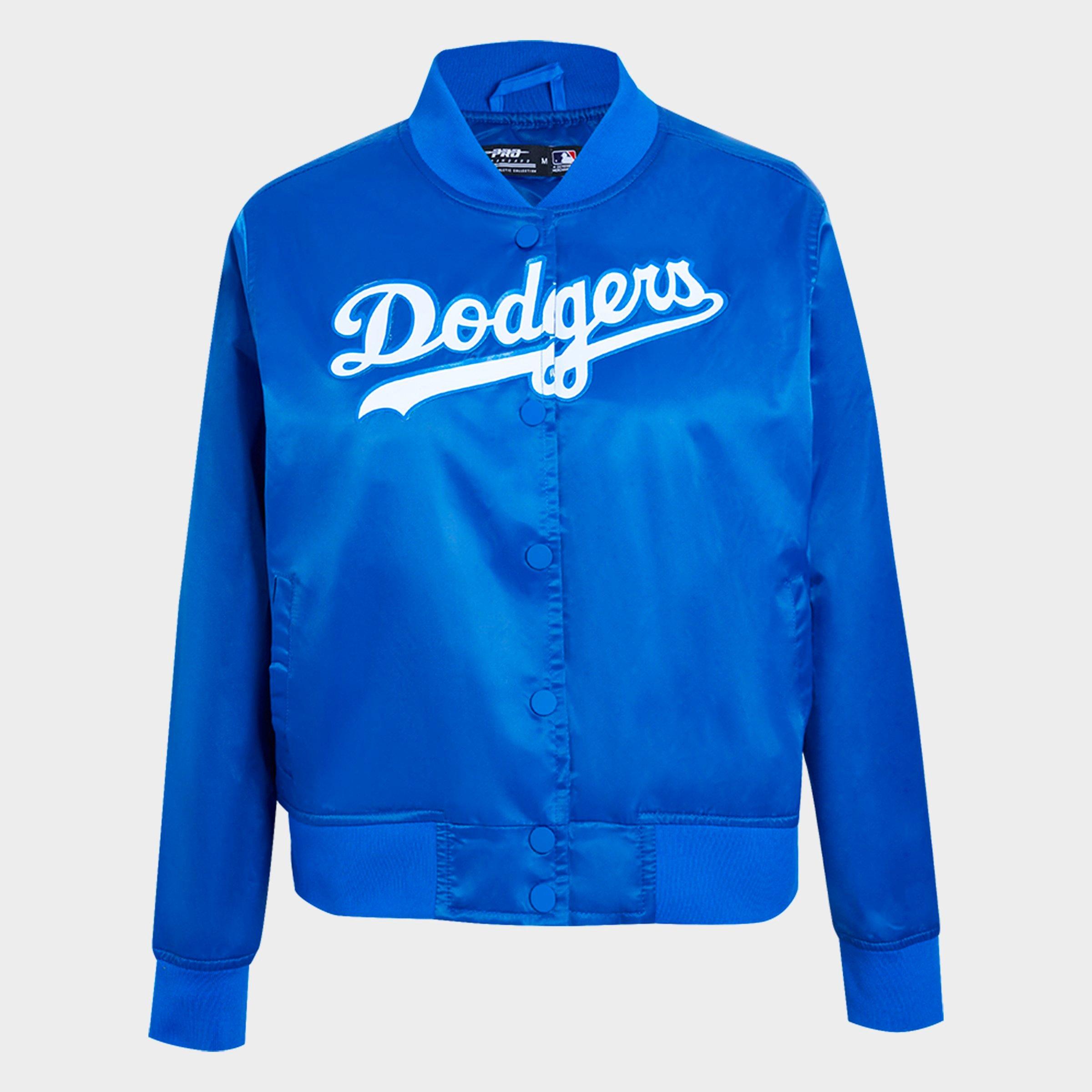 Pro Standard Women's Los Angeles Dodgers MLB Classic Satin Jacket in Dodger Blue Size: XS
