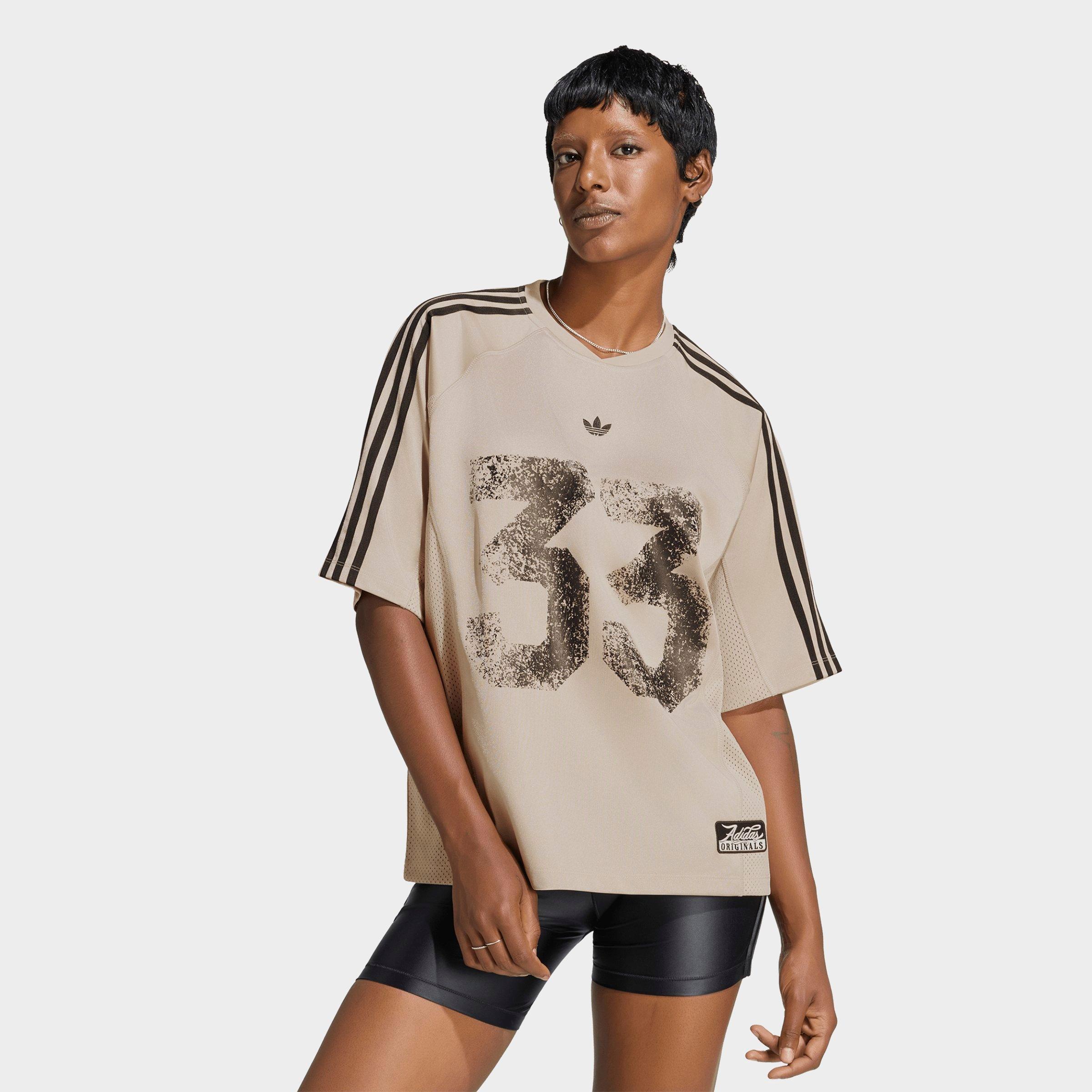 adidas Women's Originals Jersey Top in Wonder Beige Size: Small