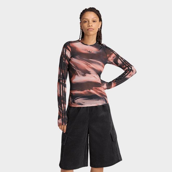 Women's adidas Originals Graphic Mesh Long-Sleeve T-Shirt