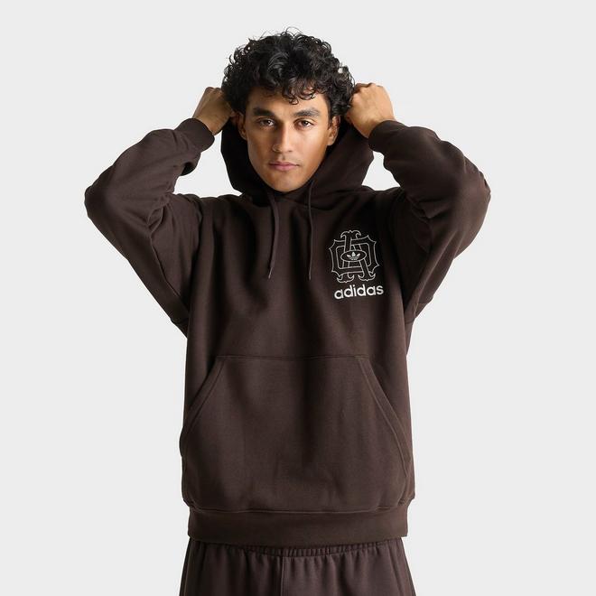 Men's adidas Originals Collegiate Logo Loose Fleece Pullover Hoodie