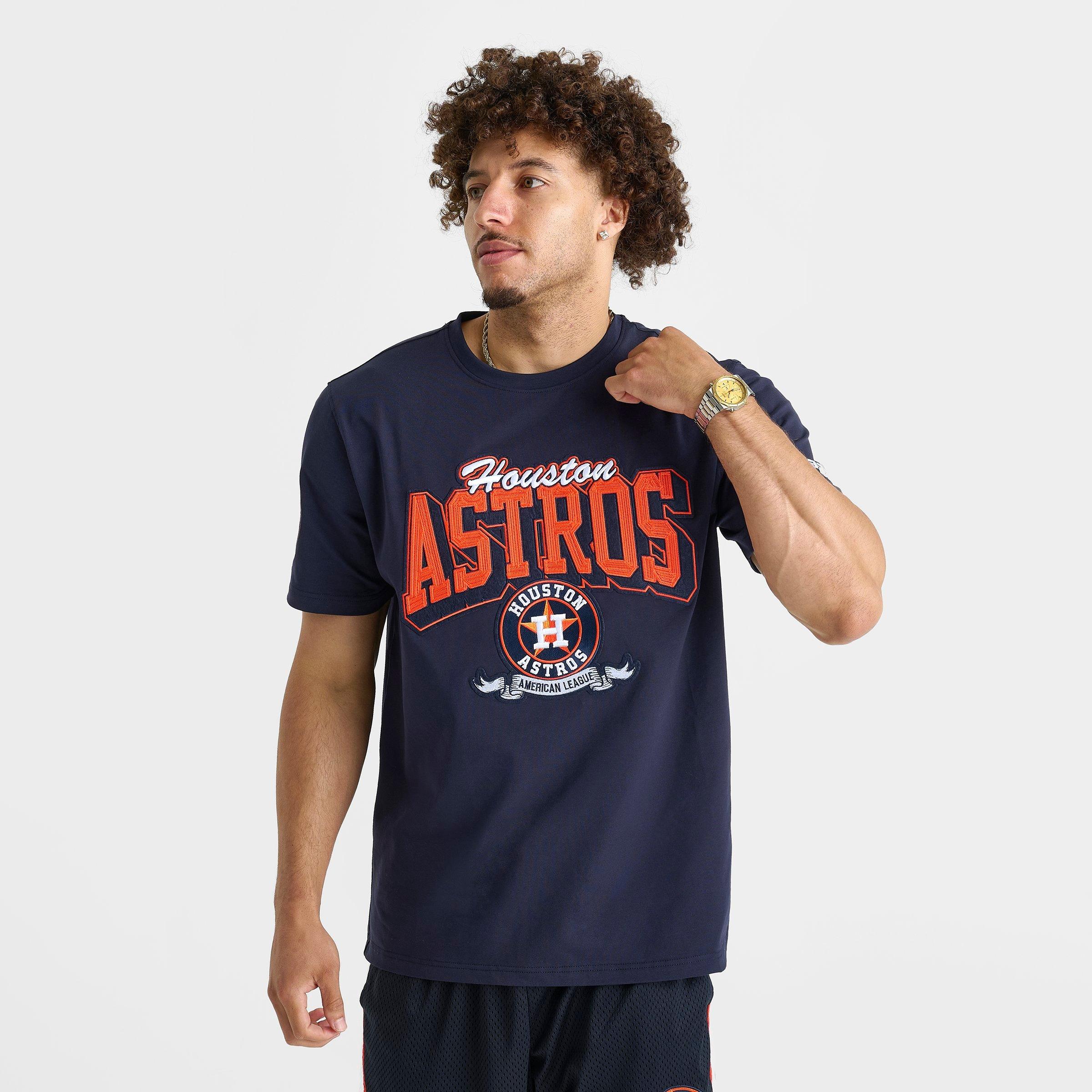 Pro Standard Men's Houston Astros MLB Team Badge T-Shirt in Navy Size: Small