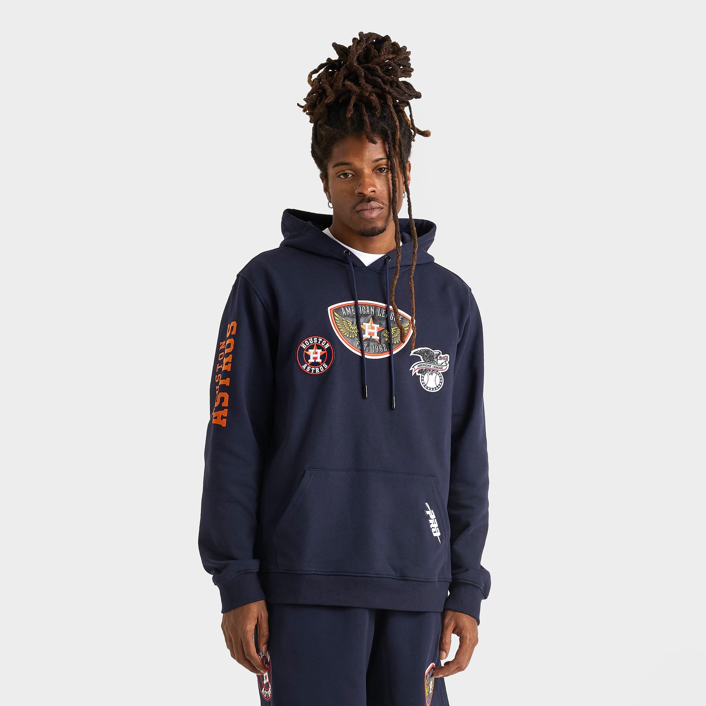 Pro Standard Men's Houston Astros MLB Born For Sport Fleece Hoodie in Navy Size: Small
