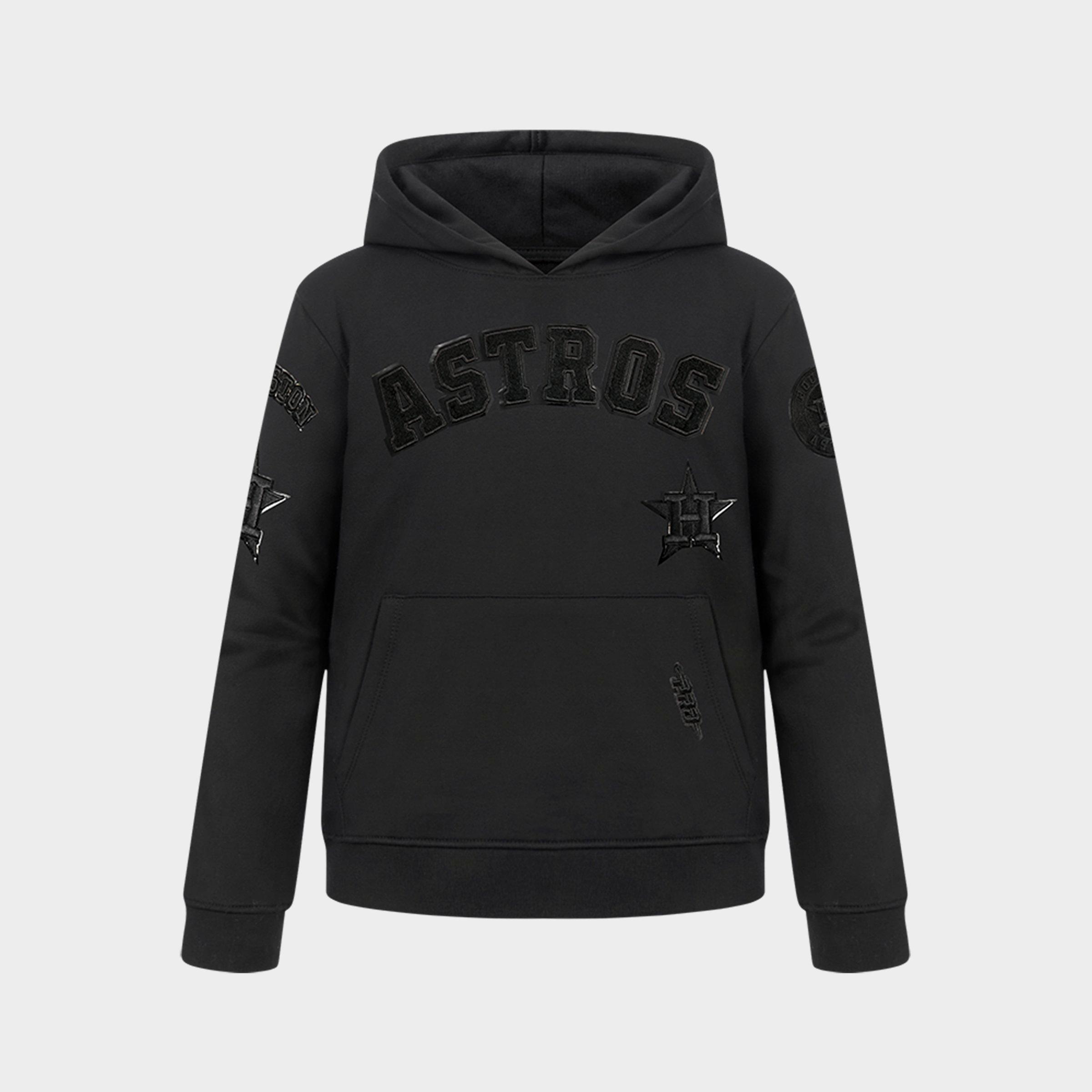 Pro Standard Big Kids Houston Astros MLB Fleece Pullover Hoodie in Black Size: Small