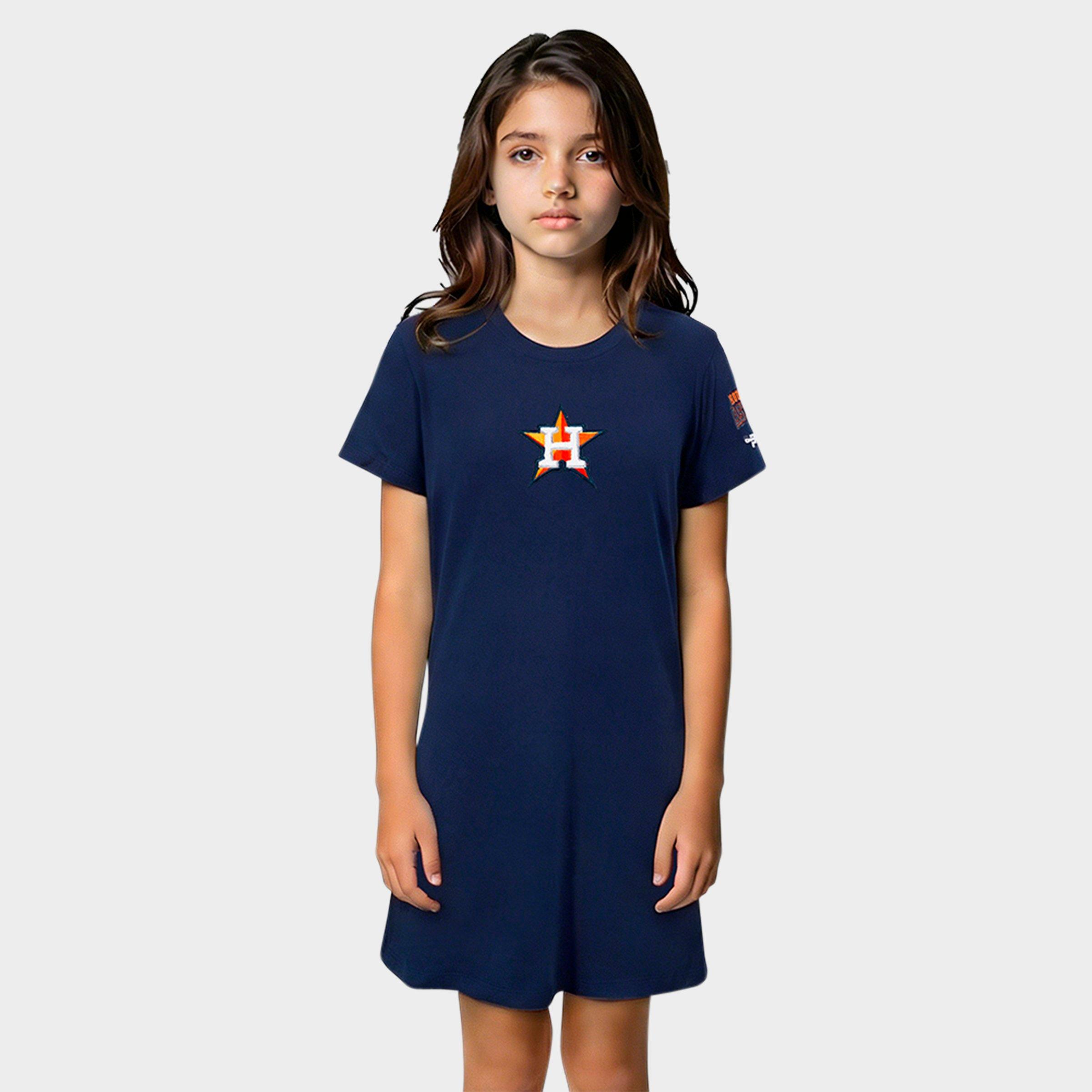 Pro Standard Girls' Little Kids Houston Astros MLB Classic T-Shirt Dress