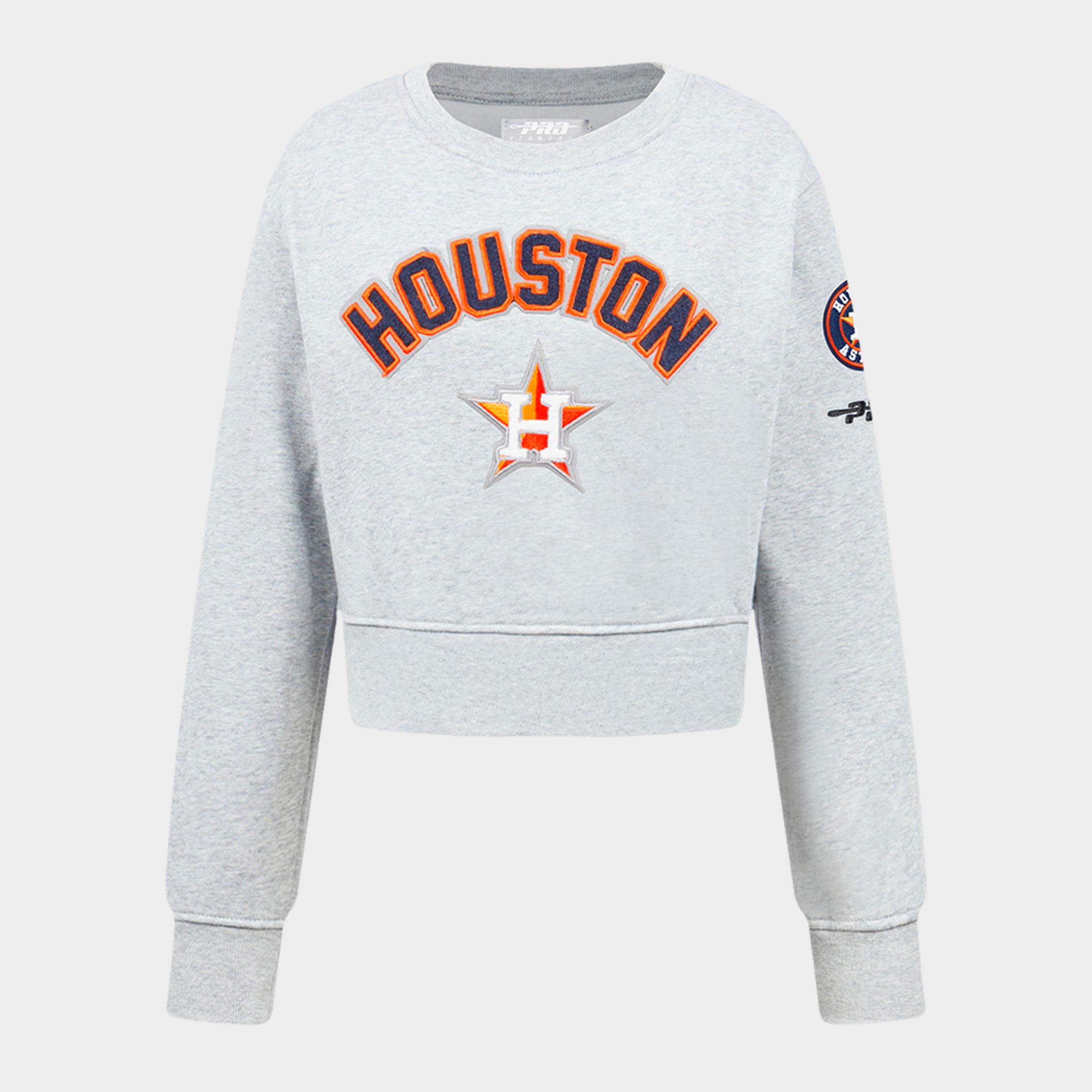 Pro Standard Girls' Little Kids Houston Astros MLB Classic Fleece Crewneck Sweatshirt