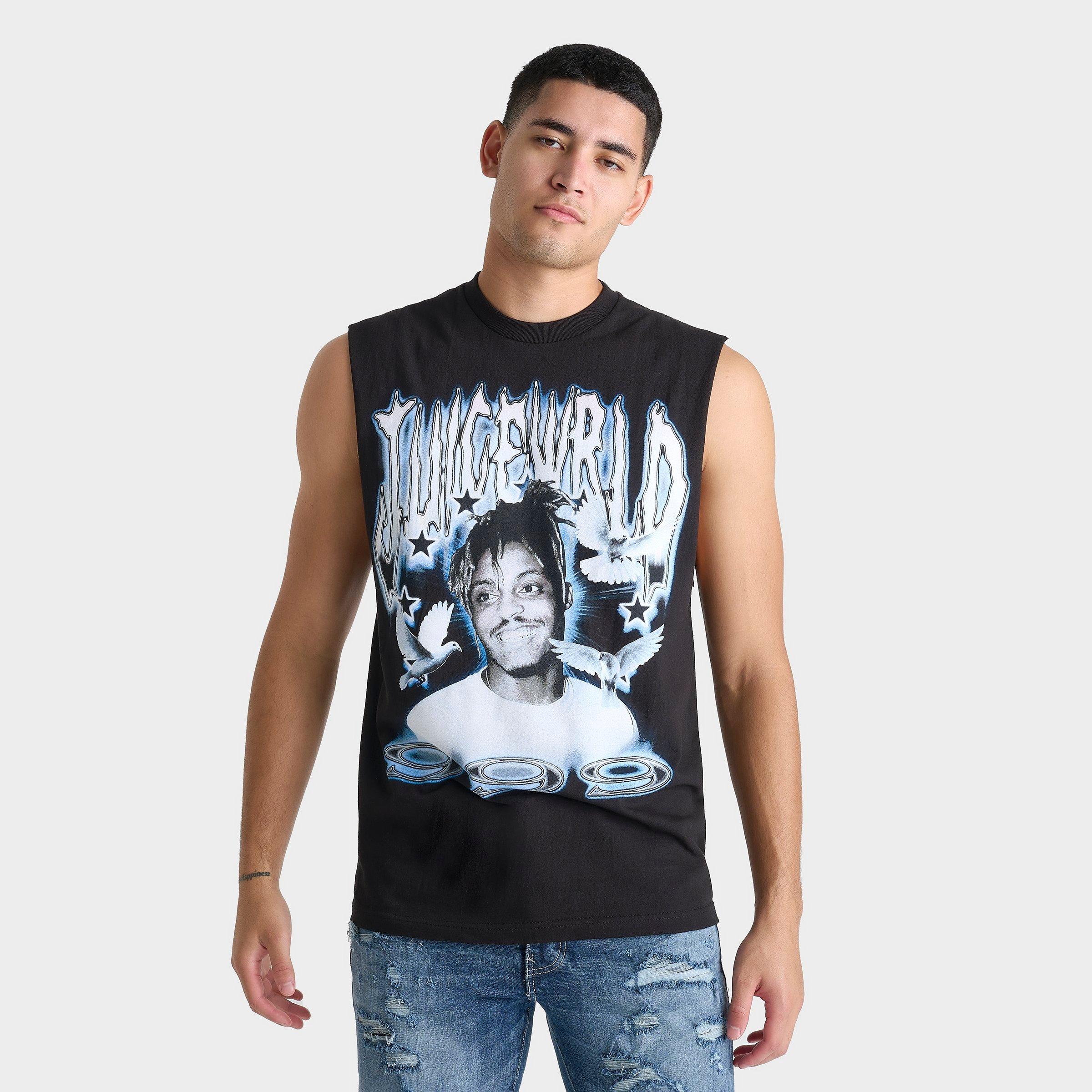 Finishline Men's Juice WRLD Doves Graphic Sleeveless T-Shirt in Black/Black Size XL 100% Cotton