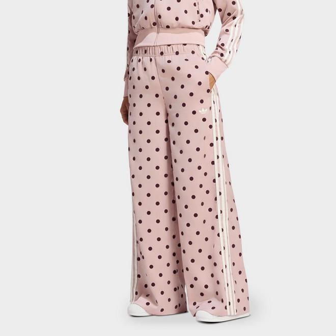 Women's adidas Originals Firebird Polka Dot Satin Wide-Leg Track Pants